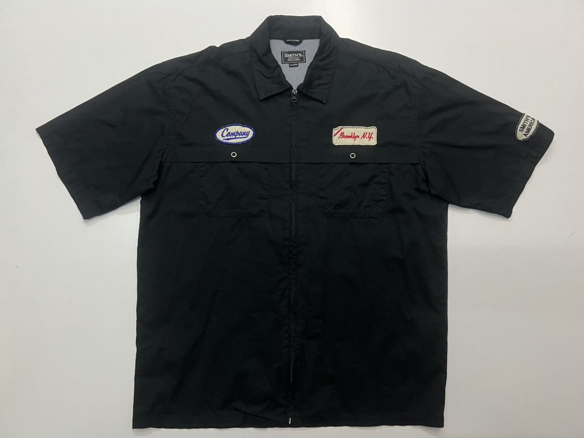 image of Smiths American Smith American Zipper Shirt in Black, Men's (Size Large)