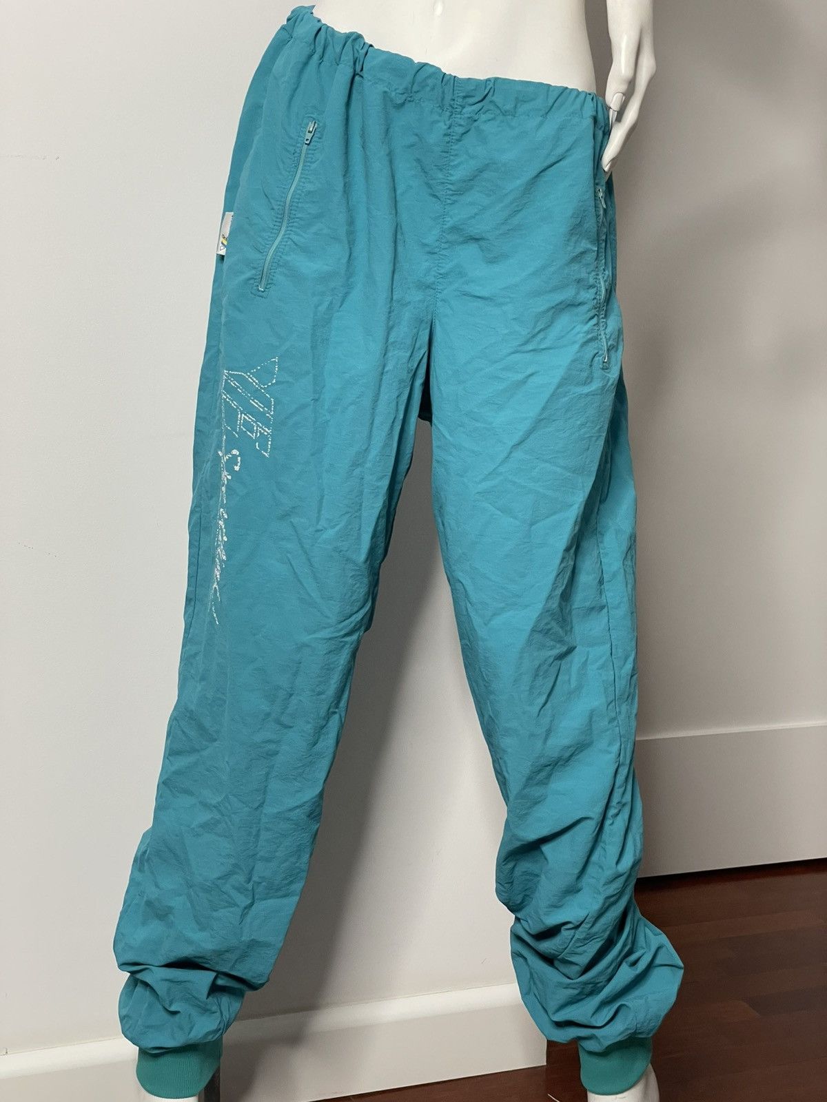 Vintage Vintage plain turquoise tracksuits street wear y2k Size 32" / US 10 / IT 46 - 17 Thumbnail