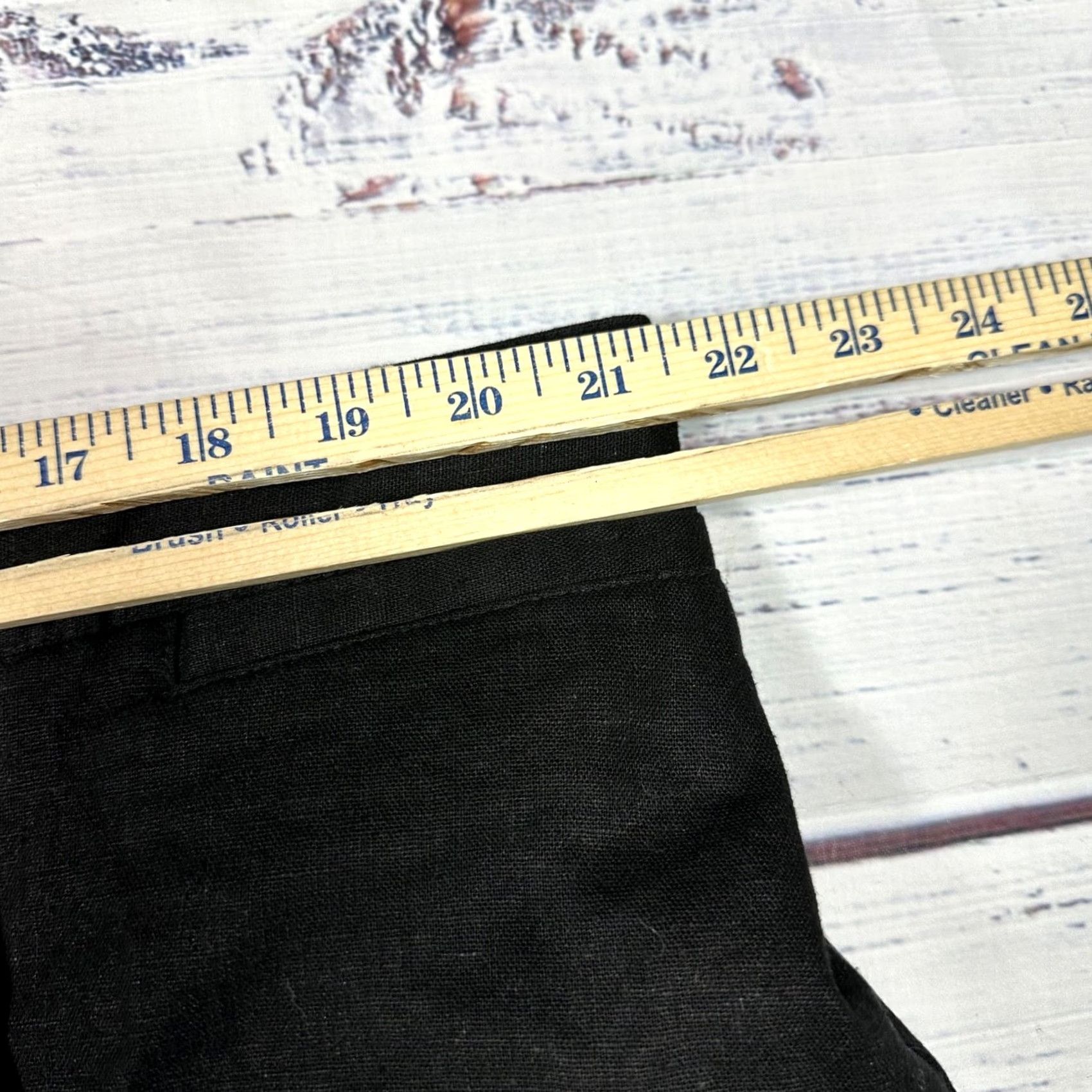 Vintage Jaclyn Smith Womens Chino Flat Front Linen Rayon Blend Black 1X Plus Size Chino Clothing Womens 1X Black Jaclyn Smith Size 40" / US 18 - 4 Thumbnail