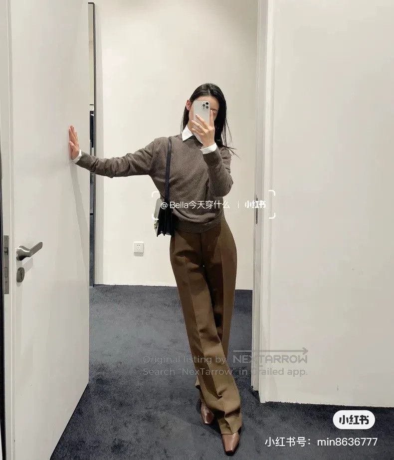 The Row The row size 2 Brown straight-leg trousers Size US 30 / EU 46 - 6 Thumbnail
