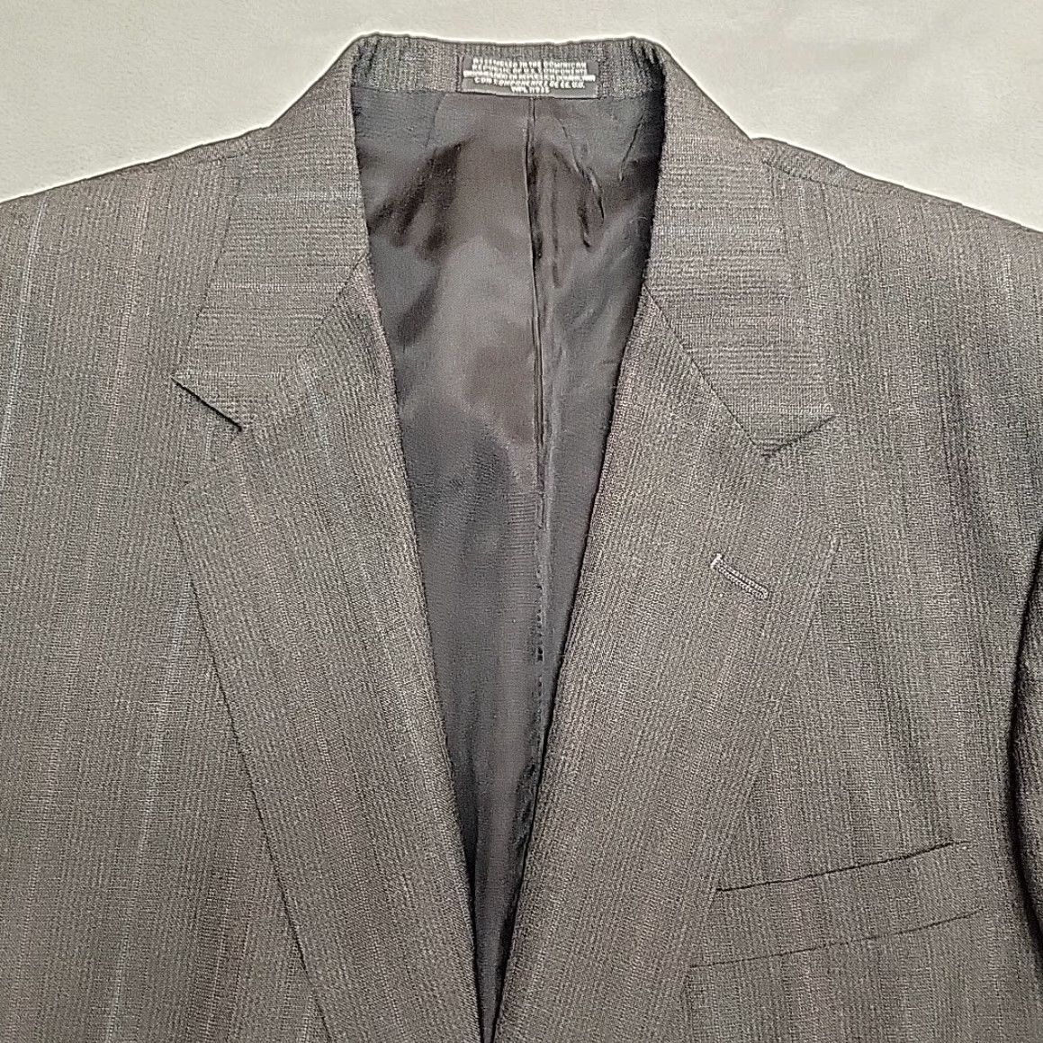 Vintage Towncraft Blazer Mens 42S Gray Pinstripe Wool Blend Classic Fit Suit Jacket Size 42R - 3 Thumbnail