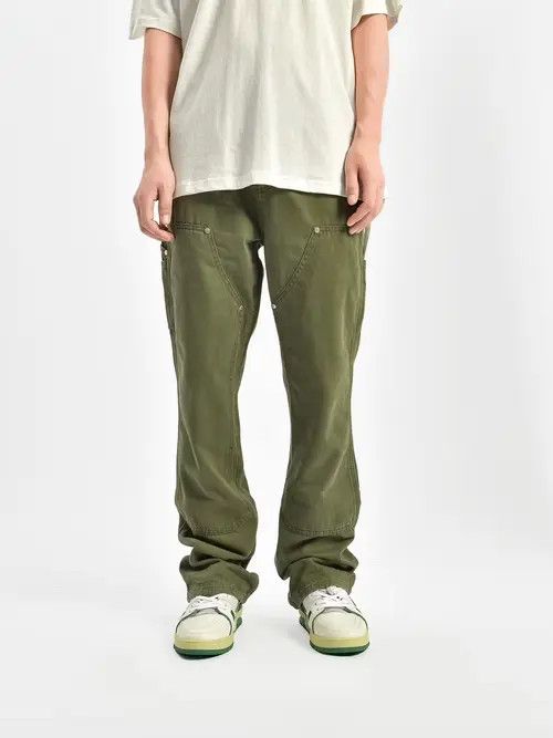 Japanese Brand × Vintage multi function fade work carpenter flared cargo pants Size US 34 / EU 50 - 1 Thumbnail