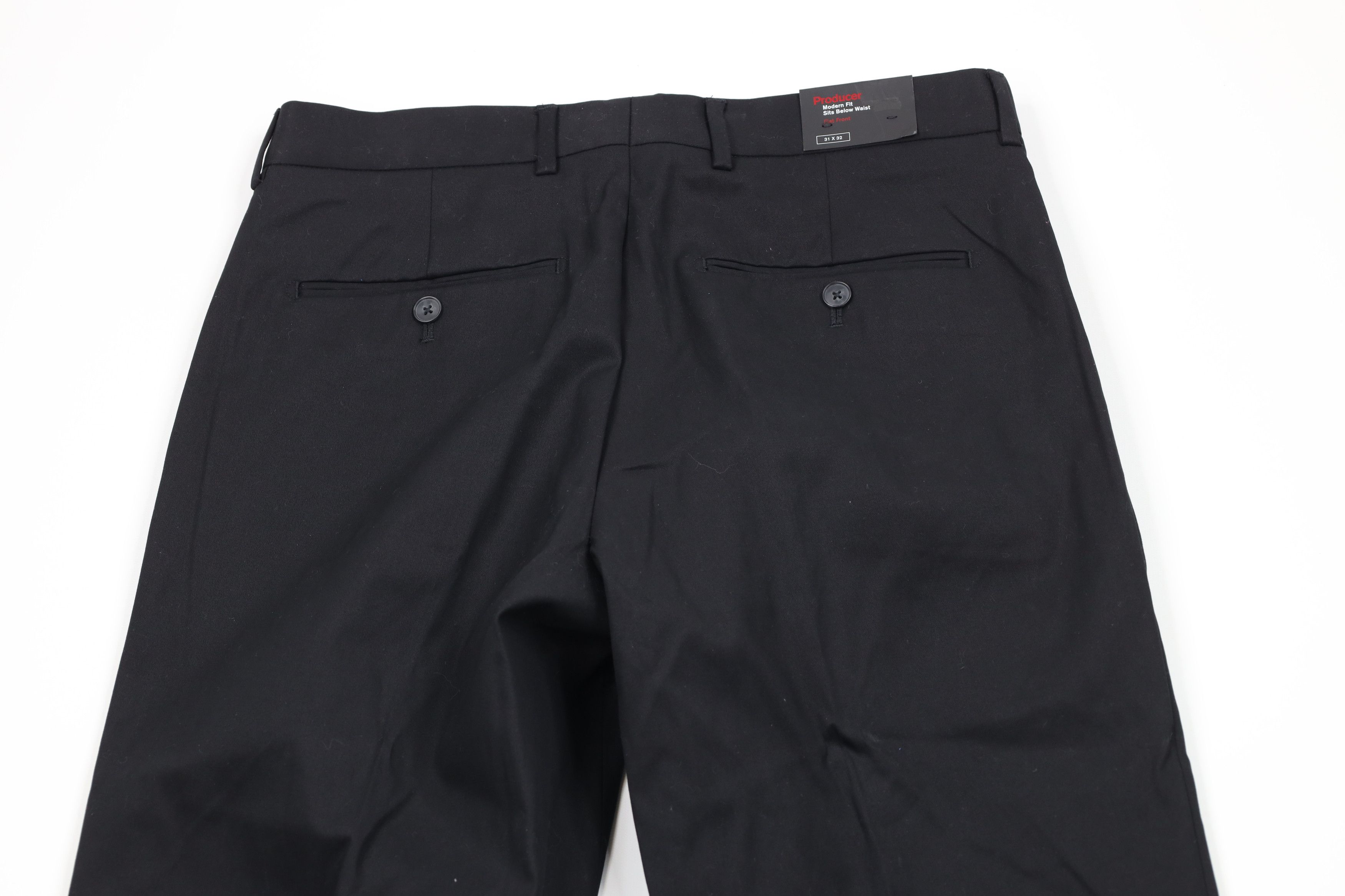 Express × Vintage New Express Producer Flat Front Chino Pants Trousers Black Size US 31 - 9 Thumbnail