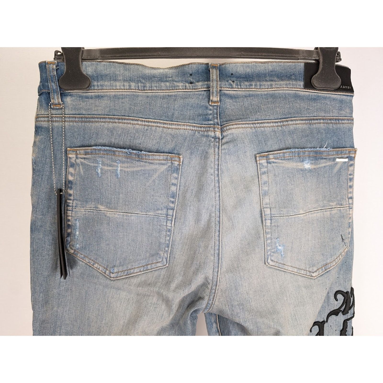 Amiri o1rshd1 Q:3 / Wes Lang Reaper Logo Jeans in Clay Indigo Size US 31 - 17 Thumbnail