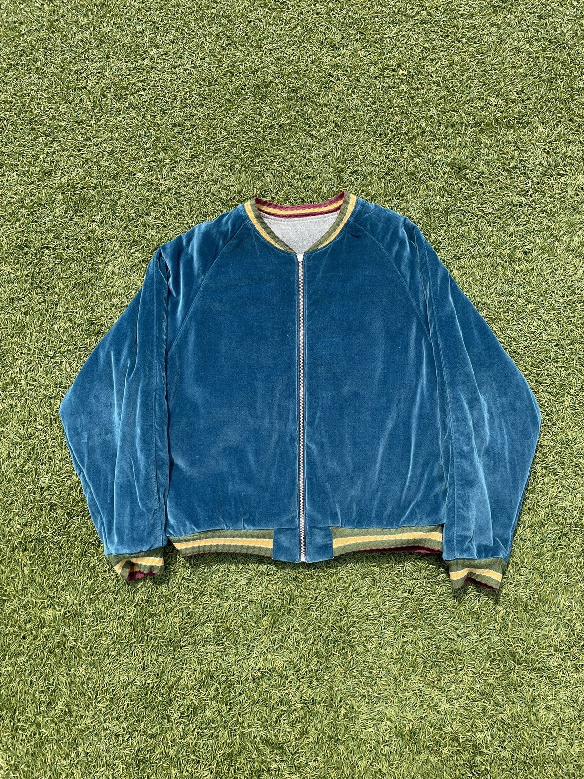 Kapital Kapital Palm Tree Reversible Denim Bomber Jacket Size US L / EU 52-54 / 3 - 7 Thumbnail