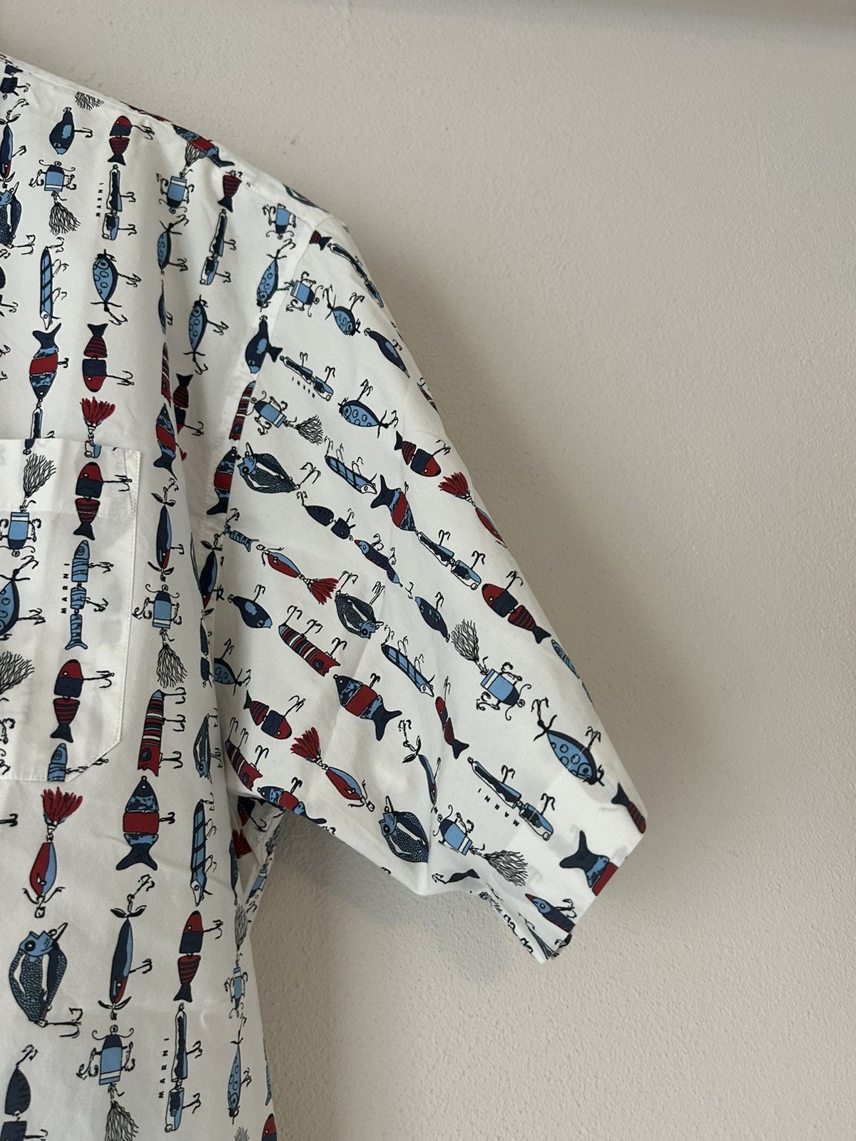 Marni Fish Print Bowling Shirt Size US M / EU 48-50 / 2 - 5 Thumbnail
