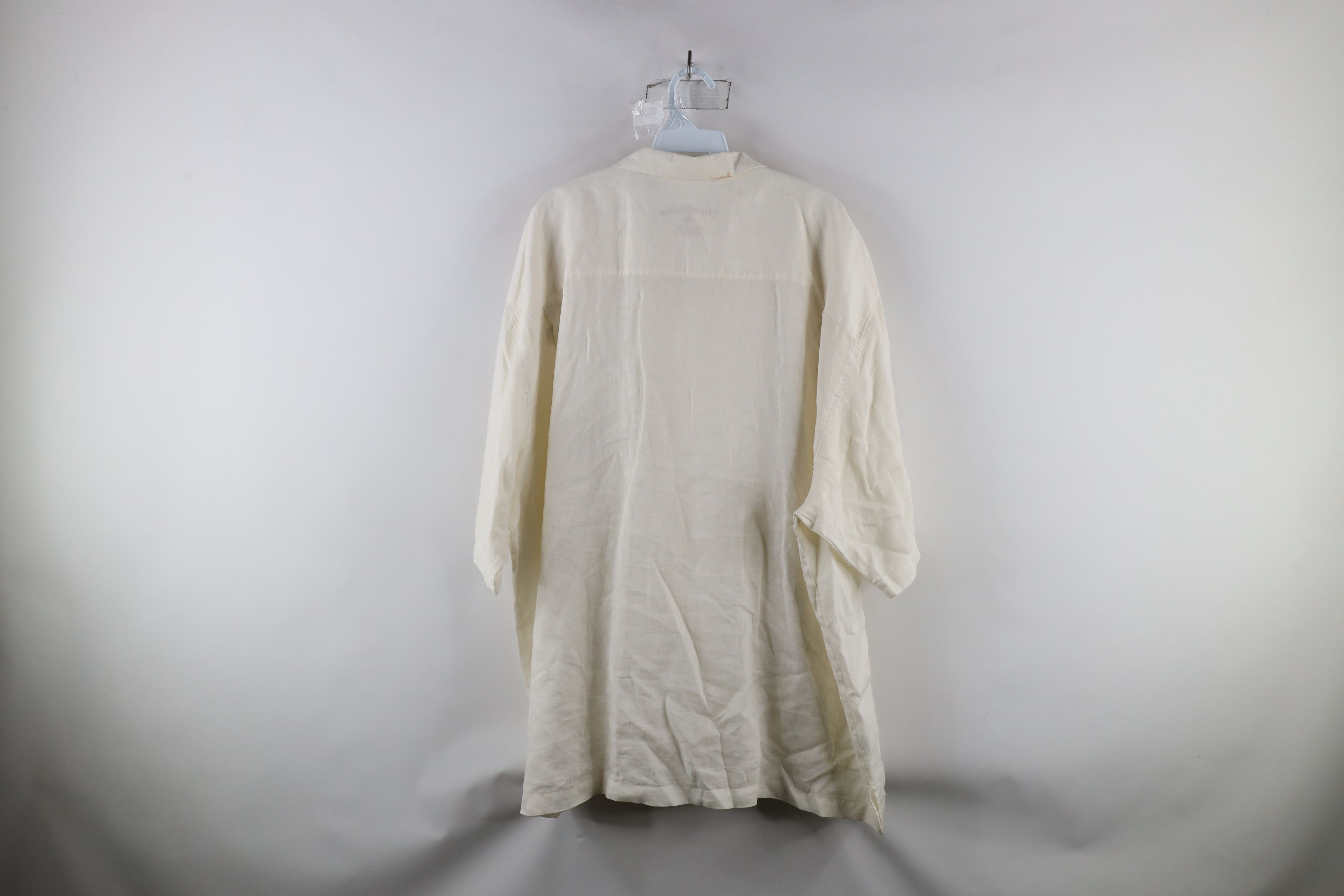 Tommy Bahama × Vintage Tommy Bahama Tree Golf Linen Short Sleeve Button Shirt Cream Size US XXL / EU 58 / 5 - 7 Thumbnail