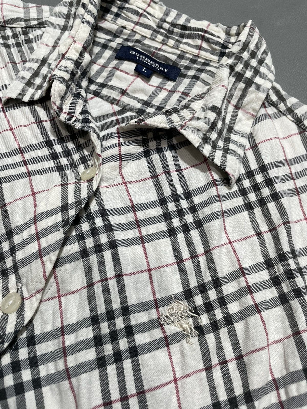 Burberry × Vintage Vintage Burberry Nova Check Women's Shirt Size L / US 10 / IT 46 - 2 Thumbnail