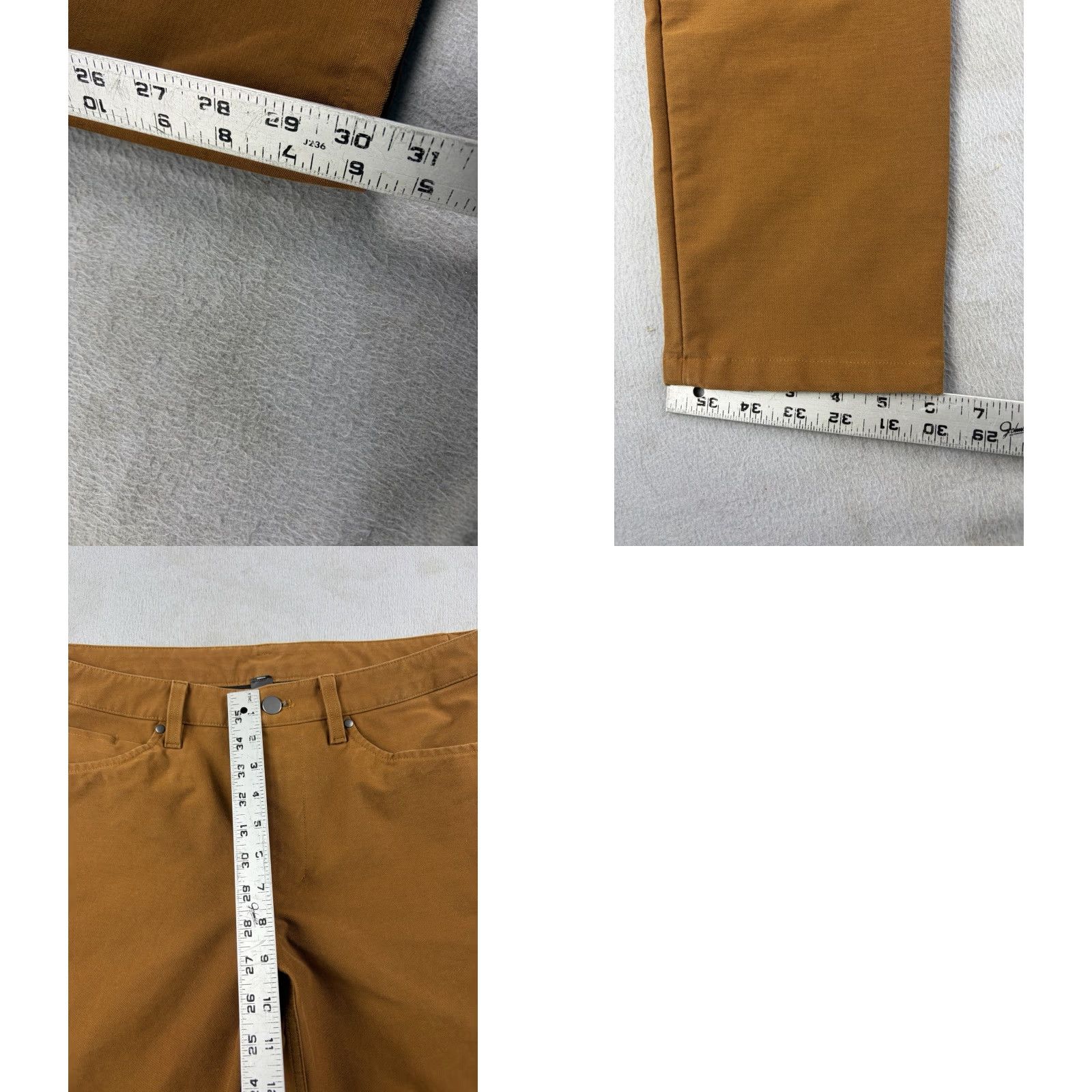 Lululemon Lululemon Pants Mens 32x30 Slim Fit Brown Polyester Blend Chino Casual Work Flat Front Button Zipper Size US 32 / EU 48 - 8 Thumbnail