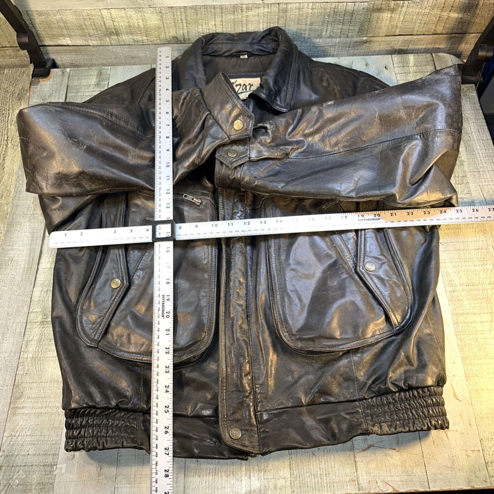 Vintage VINTAGE Czar Leather Jacket Black Size 42 Bomber 80s 90s Made in Korea Mens Jacket Size US XS / EU 42 / 0 - 4 Thumbnail