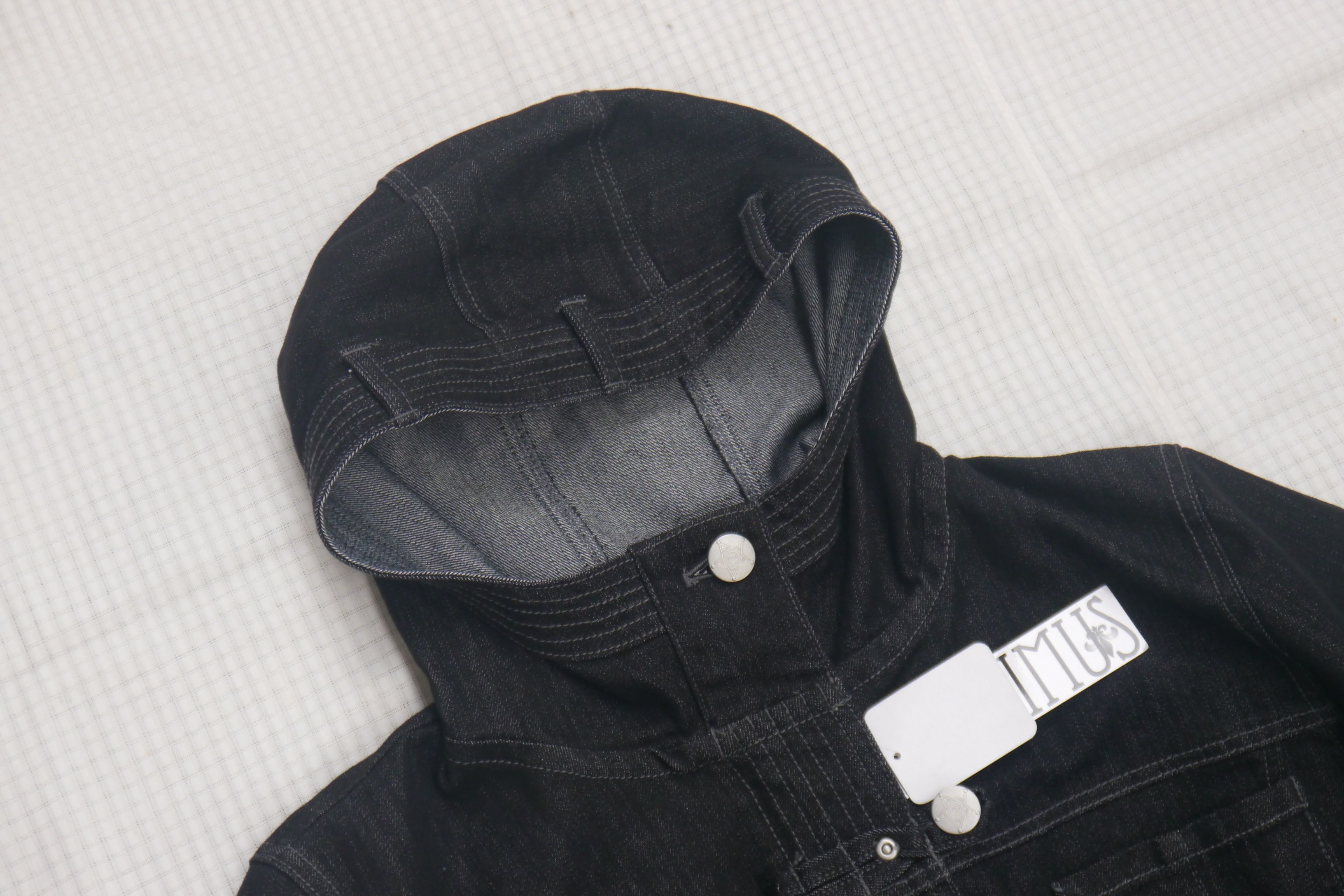 Japanese Brand (J775) Denimus Japan Black Stretch Denim Hood Women Coat XL Size XL / US 12-14 / IT 48-50 - 2 Thumbnail