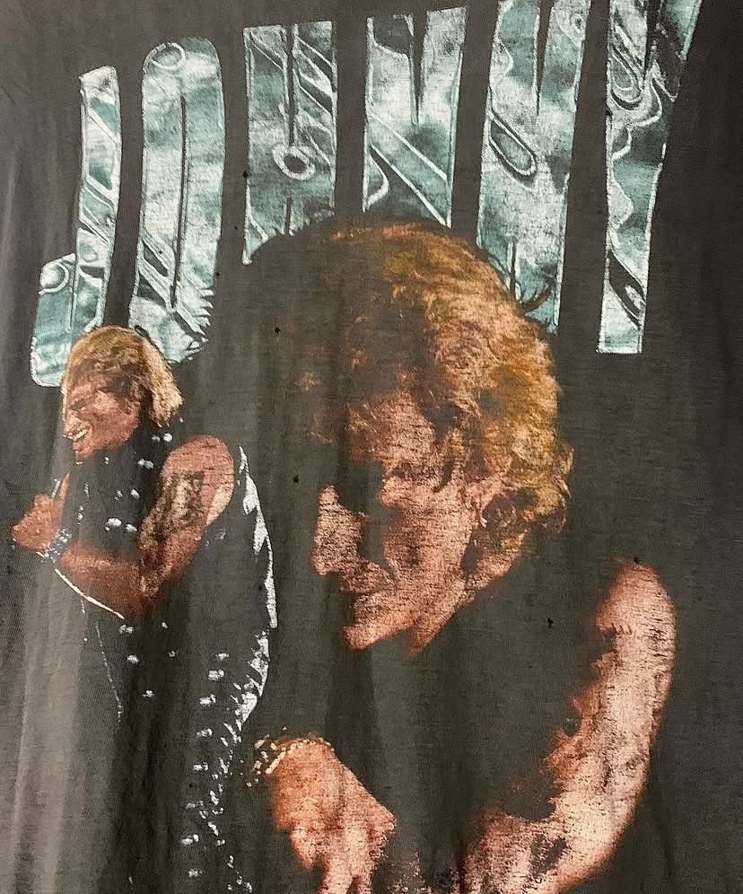 Vintage RARE VINTAGE 90s JOHNNY HALLYDAY Amazing Fades Distressed Size US M / EU 48-50 / 2 - 2 Thumbnail