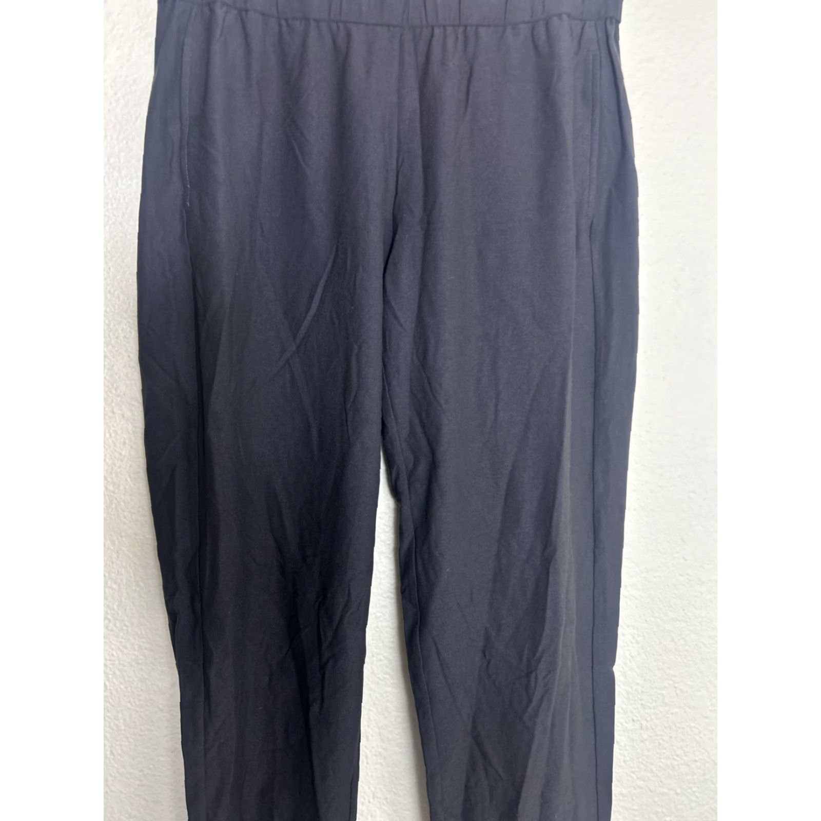 Eileen Fisher EILEEN FISHER Womens Pants Small Black Pull On Cropped Ponte Stretch Capsule Size 28" / US 6 / IT 42 - 3 Thumbnail