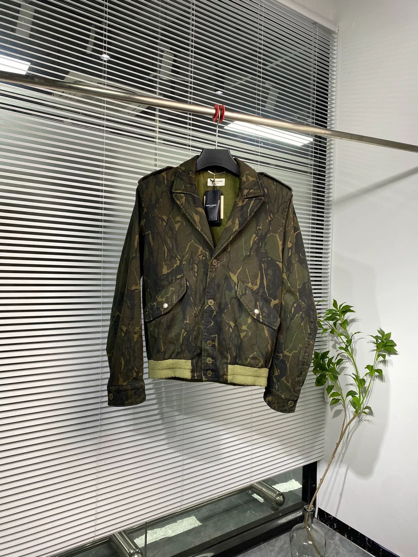 Saint Laurent Paris Saint Laurent Camouflage Biker Jacket Size US M / EU 48-50 / 2 - 1 Thumbnail