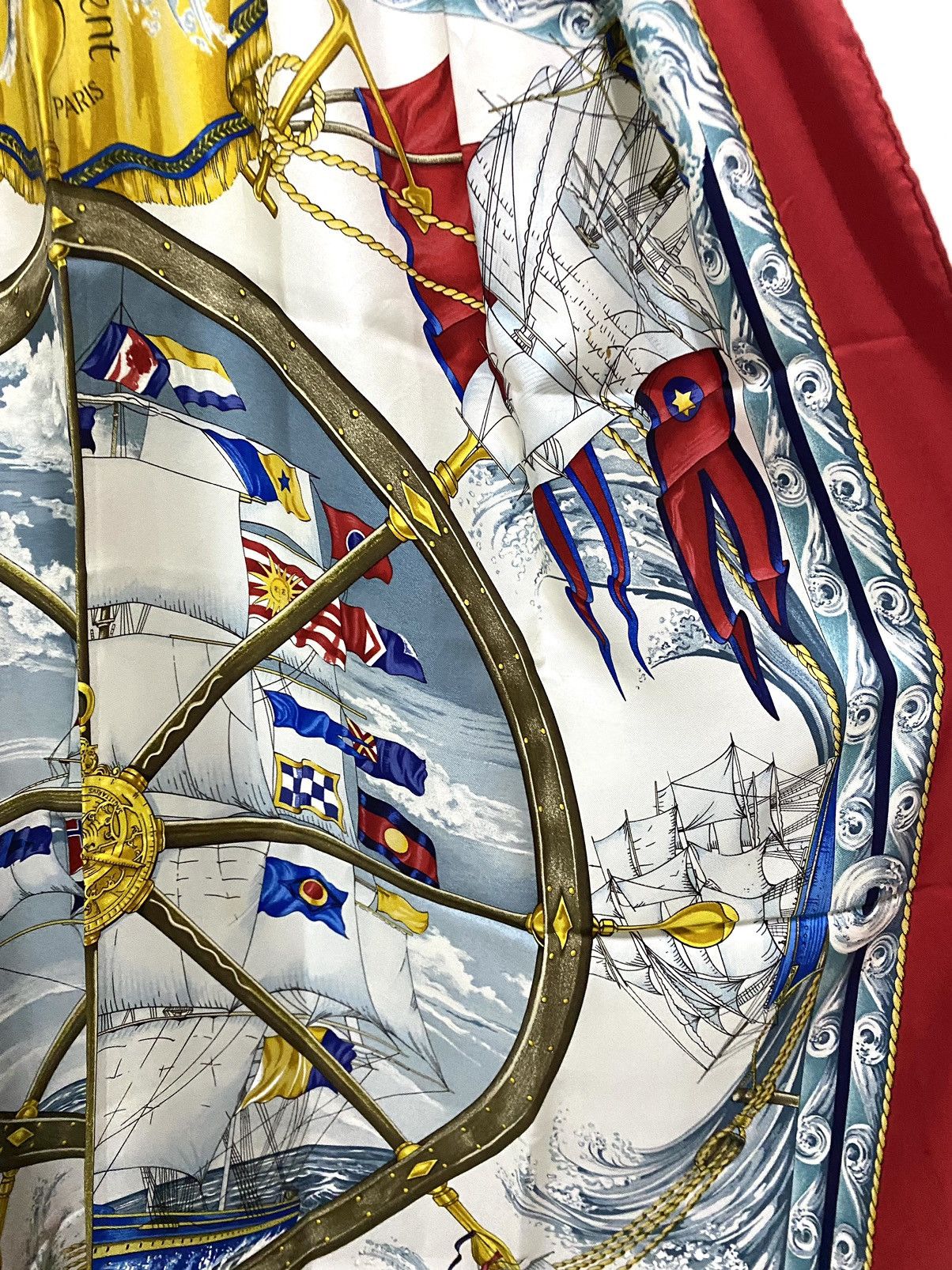 Hermes Hermès "Vive Le Vent" silk scarf by Laurence Bourthoumieu Size ONE SIZE - 7 Thumbnail