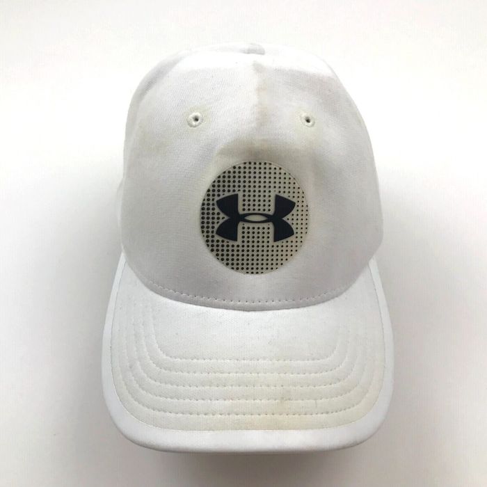 Under Armour Under Armour Golf Hat Cap Size L - XL Stretch Fit White Black  Embroidered Golfer