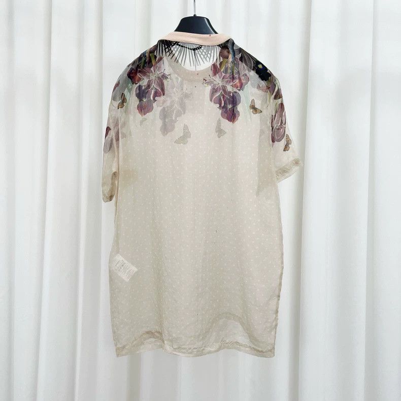 Givenchy Givenchy Givenchy Floral Short Sleeve Silk Top -2507 Size US XS / EU 42 / 0 - 2 Thumbnail