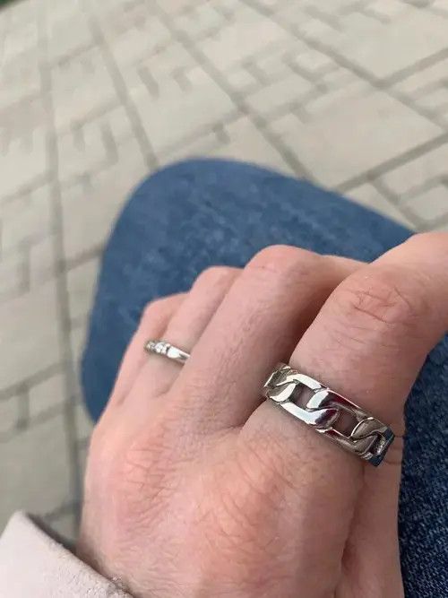 Jewelry Stainless Steel Ring y2k streetwear style Size ONE SIZE - 4 Thumbnail