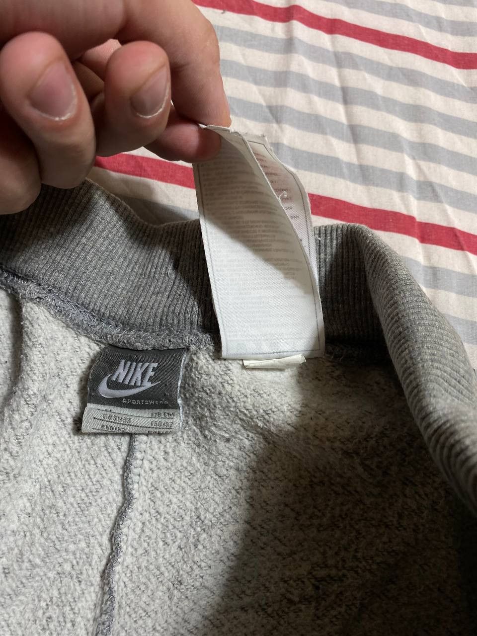 Nike × Vintage Nike gray sweatpants baggy fit wide leg streetwear hype Size US 32 / EU 48 - 16 Thumbnail