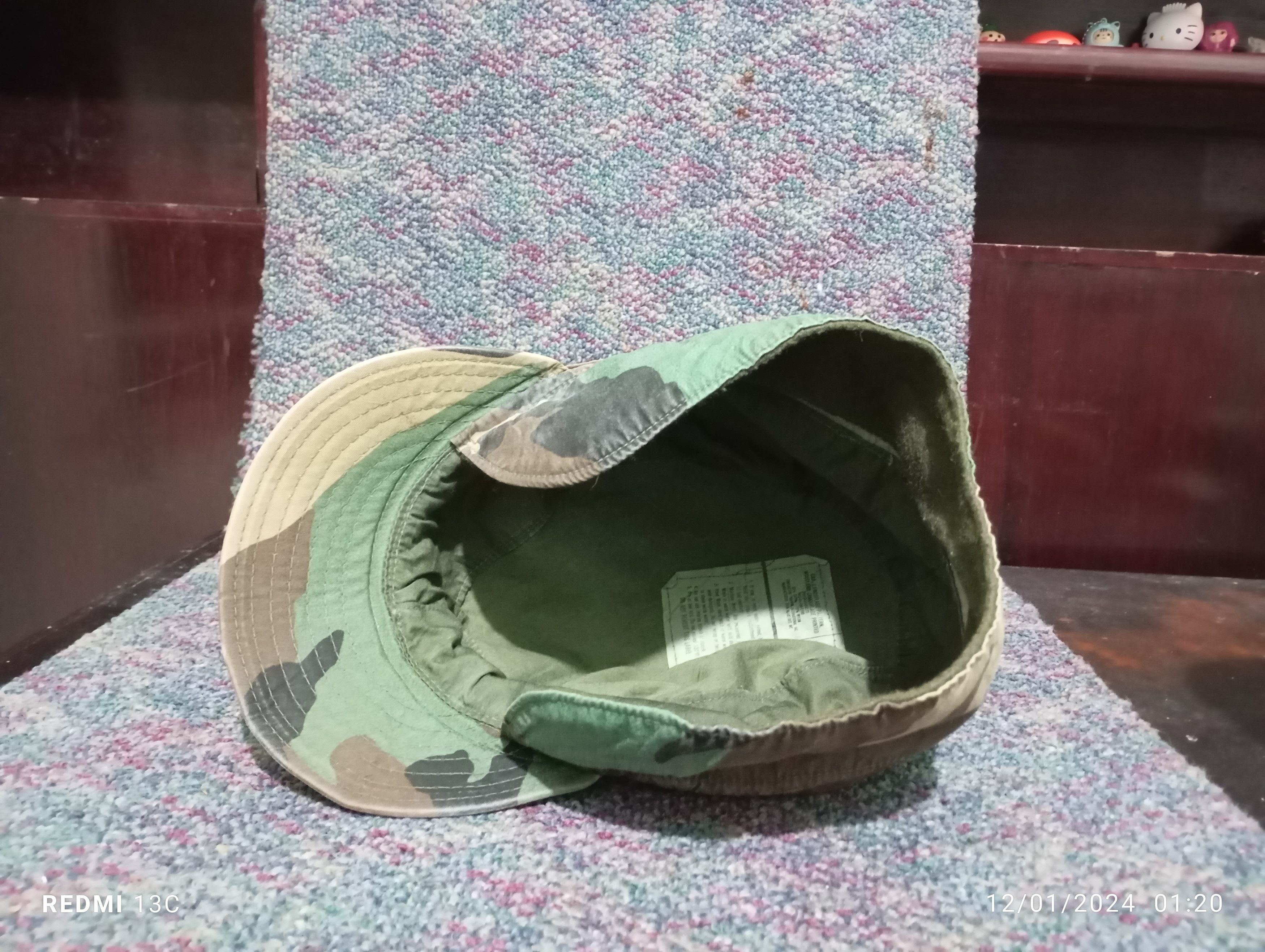 Vintage Vintage US Army Military Hat Cap Made in USA Size ONE SIZE - 2 Thumbnail