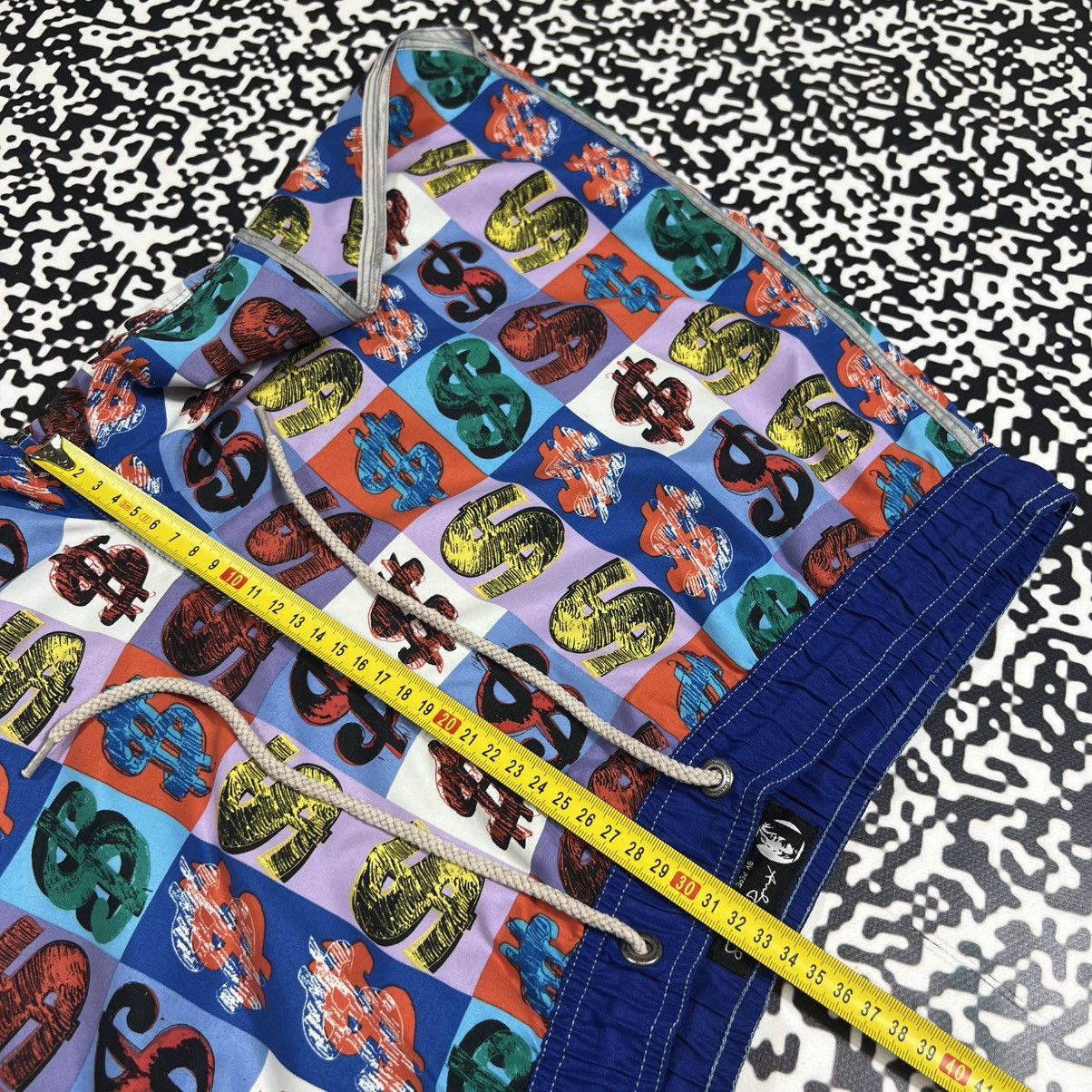 Andy Warhol Vintage Y2K Andy Warhol Dollar Logo Luxury Retro Shorts Size US 36 / EU 52 - 14 Thumbnail