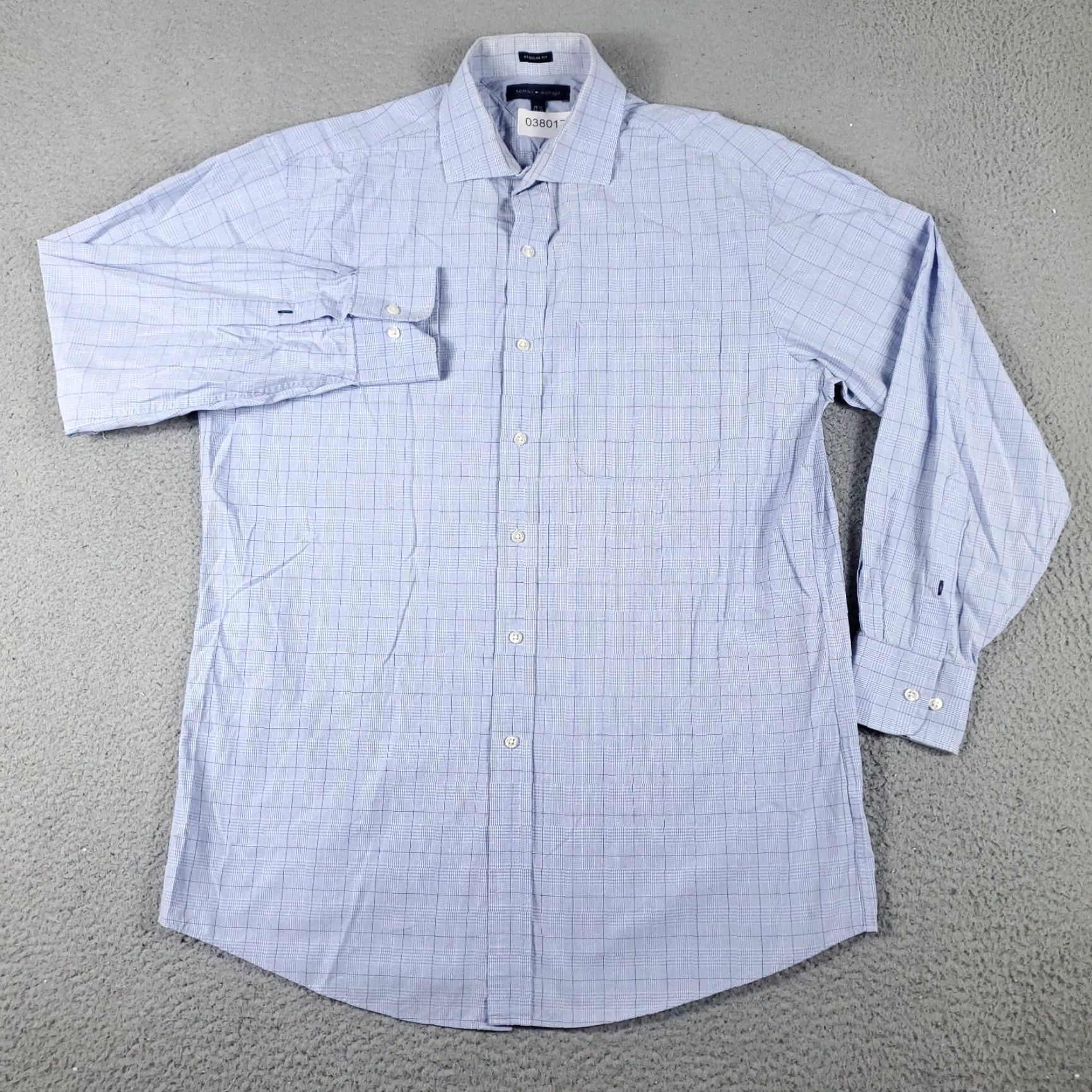 Tommy Hilfiger Tommy Hilfiger Shirt Mens 15.5 Blue Plaid Dress Button Up Long Sleeve Shirt Mens 15.5 Blue Plaid Dress Shirt Button Up Long Sleeve Size 40R - 2 Thumbnail
