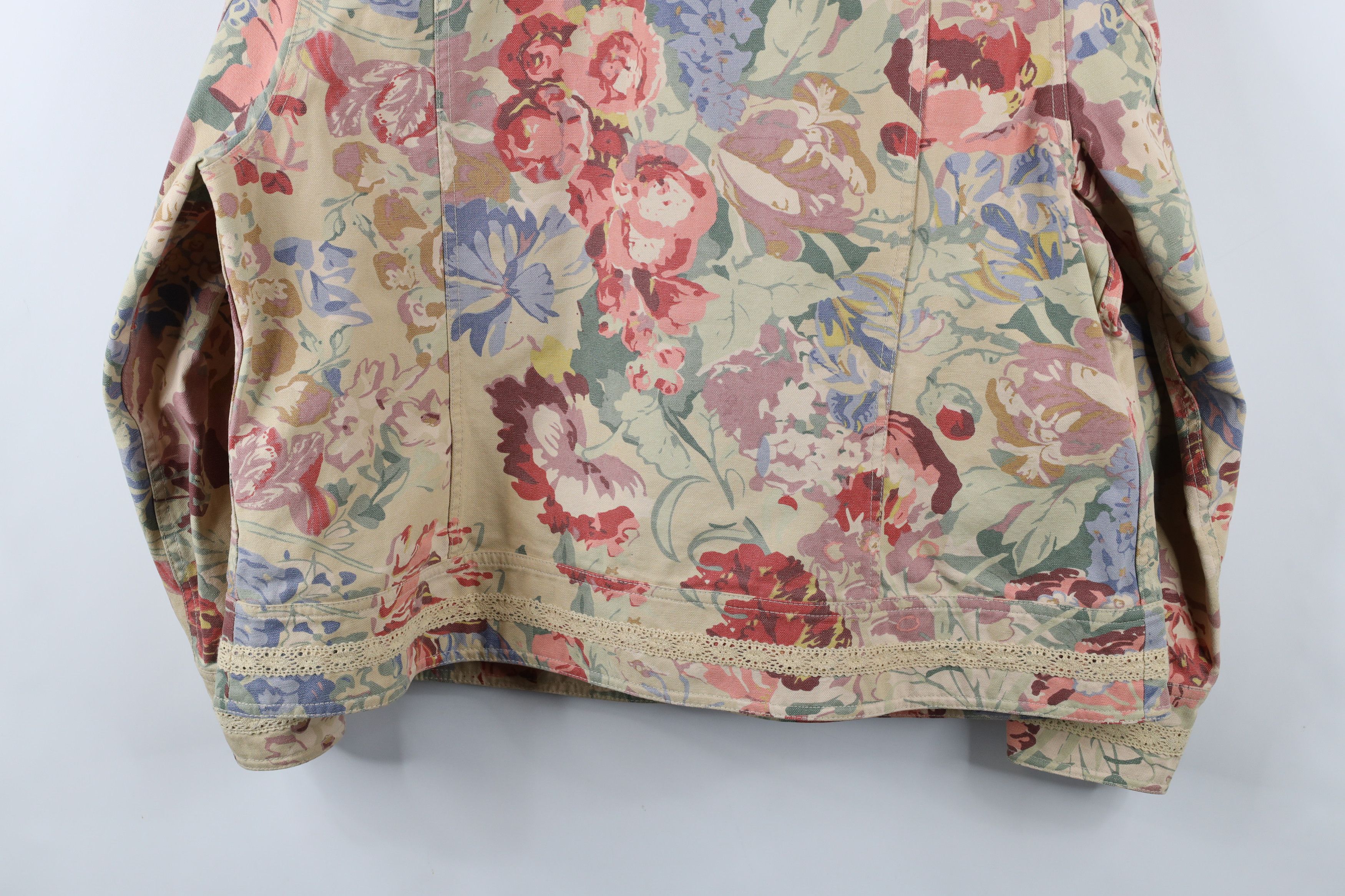 Vintage Vintage 90s Streetwear All Over Print Canvas Trucker Jacket Size XL / US 12-14 / IT 48-50 - 13 Thumbnail