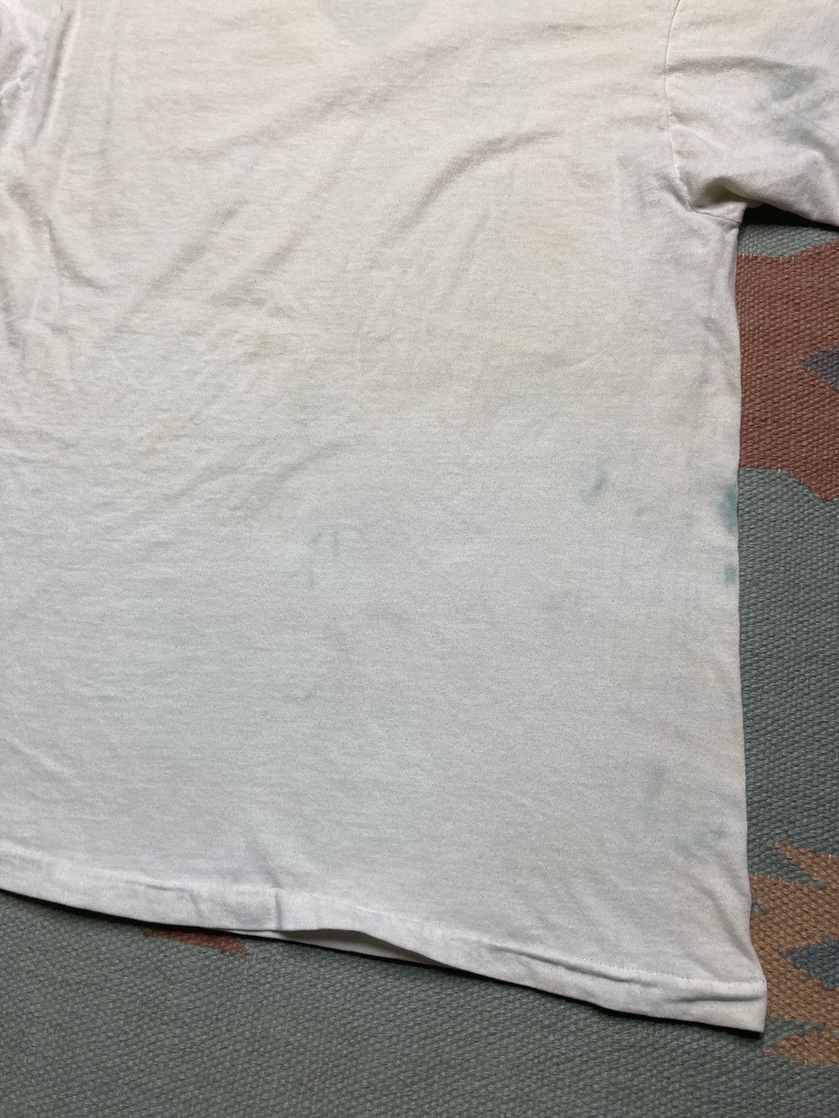 Vintage 70s blank white t shirt v neck soft combed cotton grunge XL Size US XL / EU 56 / 4 - 9 Thumbnail