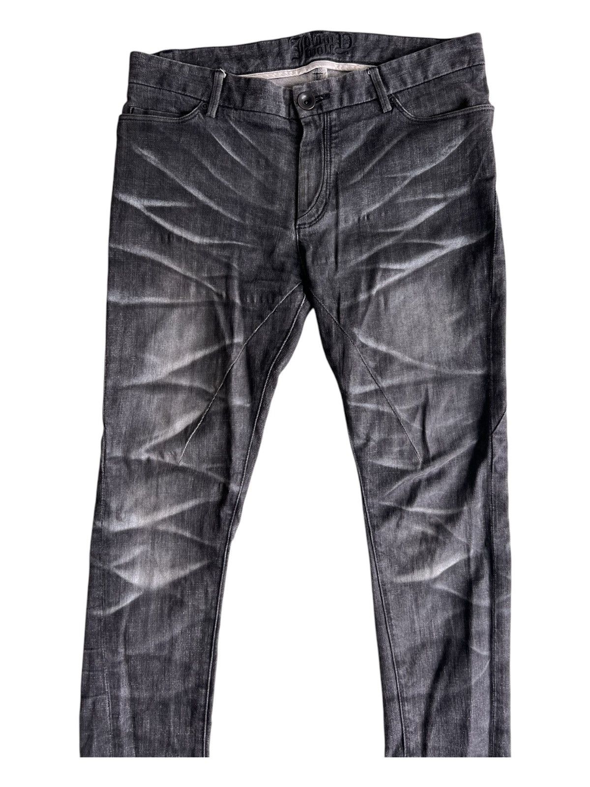 Yasuyuki Ishii Johnny Wolf 🇯🇵 Flare Zipper Hem Beauty Whiskers Stag Jeans Size US 34 / EU 50 - 4 Thumbnail