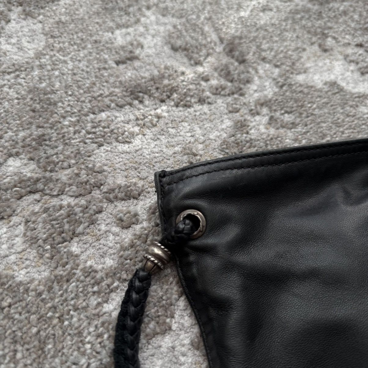 Chrome Hearts Chrome Hearts Black Fleur Leather Pouch Size ONE SIZE - 4 Thumbnail