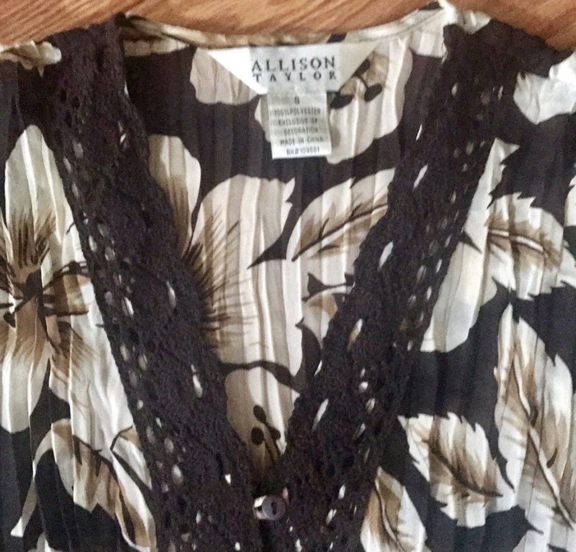 Other ALLISON TAYLOR FLORAL BUTTON UP BELL SLEEVE BLOUSE TOP Size S / US 4 / IT 40 - 5 Thumbnail
