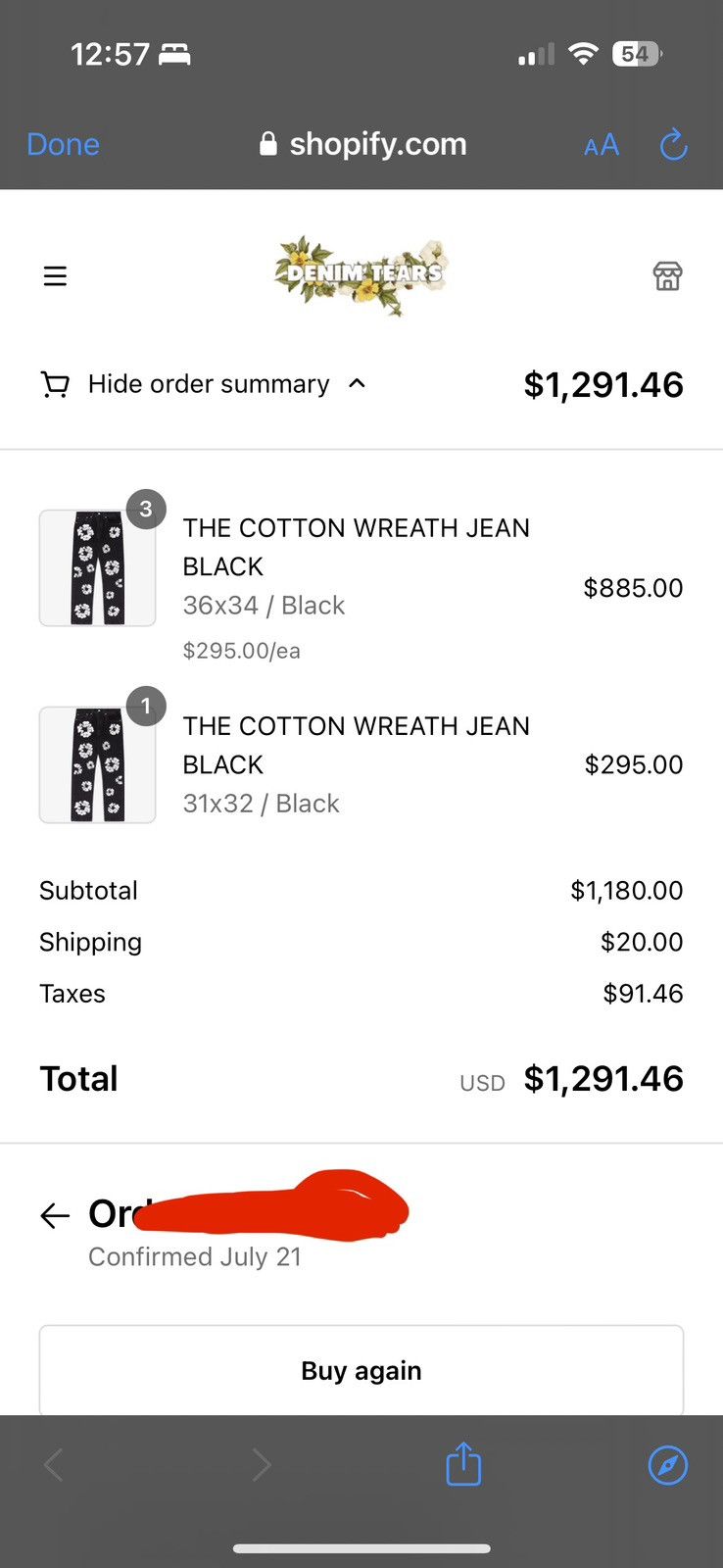 DENIM TEARS Denim Tears Black Denim Size 31 Size US 31 - 10 Thumbnail
