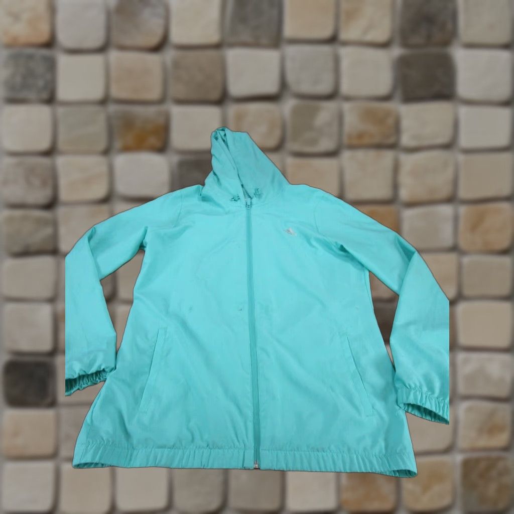 Adidas Adidas Jacket Womens Medium Light Blue Lightweight Golf Track Jacket - Blue, Regular, Light Weight, Golf Size M / US 6-8 / IT 42-44 - 1 Thumbnail