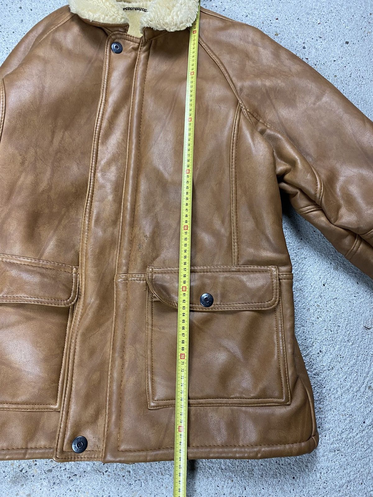 Vintage Shearling leather jacket brown vintage Size US XL / EU 56 / 4 - 17 Thumbnail