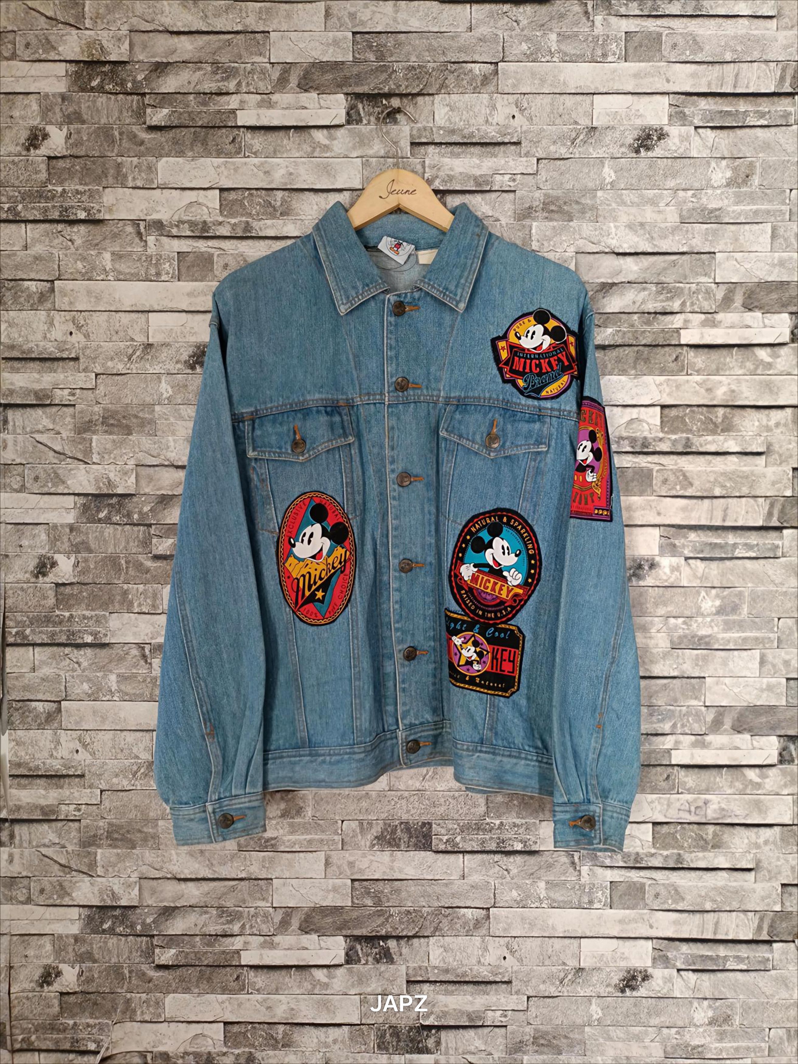 Mickey Mouse Vintage mickey & co. Full patch denim jacket pop art 90s Size US XL / EU 56 / 4 - 2 Thumbnail