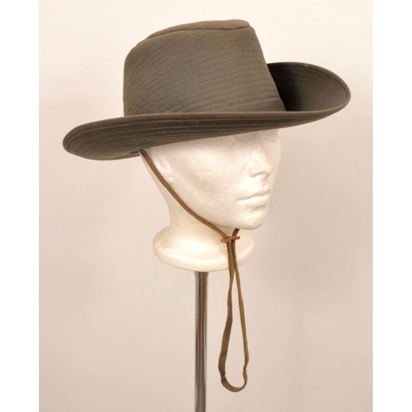 Vintage L.L. Bean Olive Green Hunter Hat 7 1/4 Adult Mens VTG 1970s Boonie Cap Fishing/Hunting Hat 70s Size ONE SIZE - 6 Thumbnail