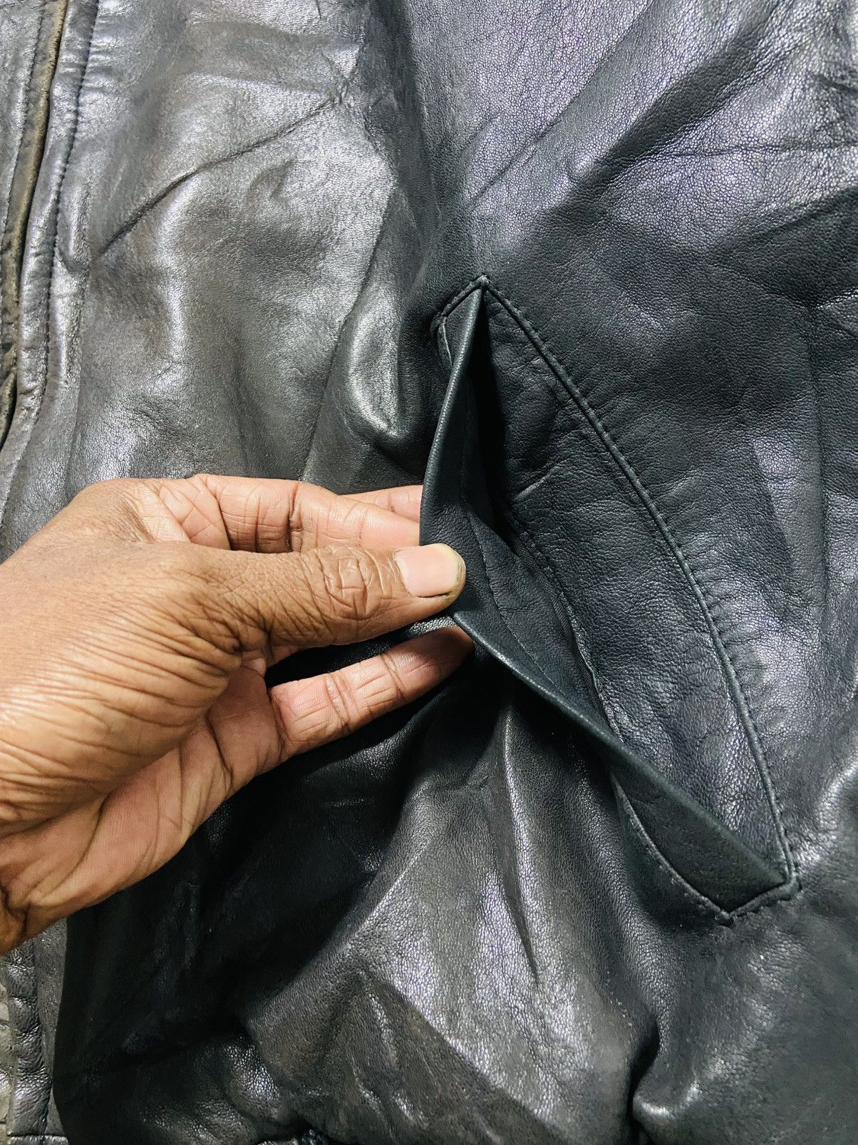 Ermenegildo Zegna Ermenegildo Zegna Leather Bomber Jacket (Made in Italy) Size US L / EU 52-54 / 3 - 10 Thumbnail