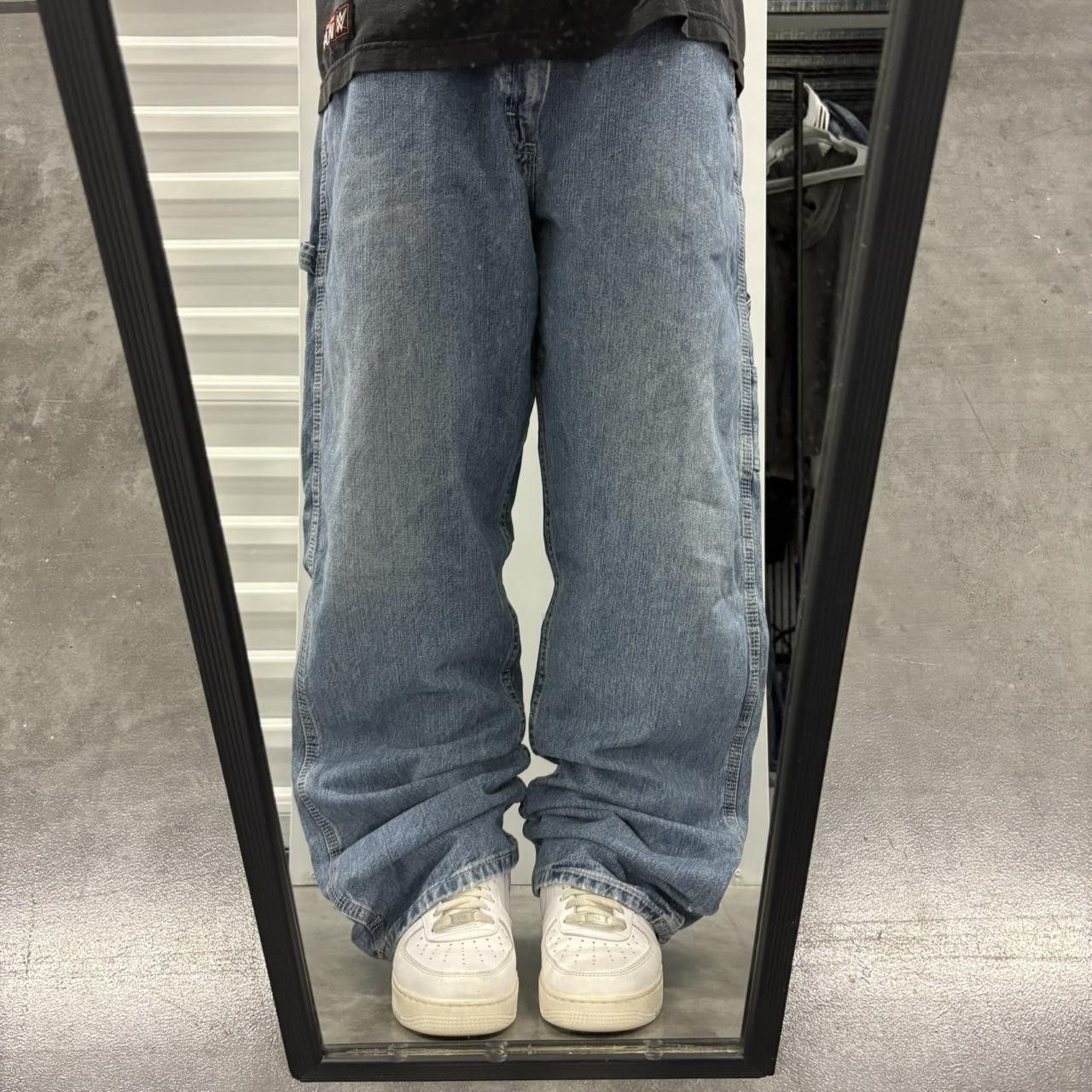Vintage Crazy Vintage Y2K/2000s Baggy Carpenter Workwear Style Medium Wash Denim Jeans! Size US 40 / EU 56 - 1 Thumbnail