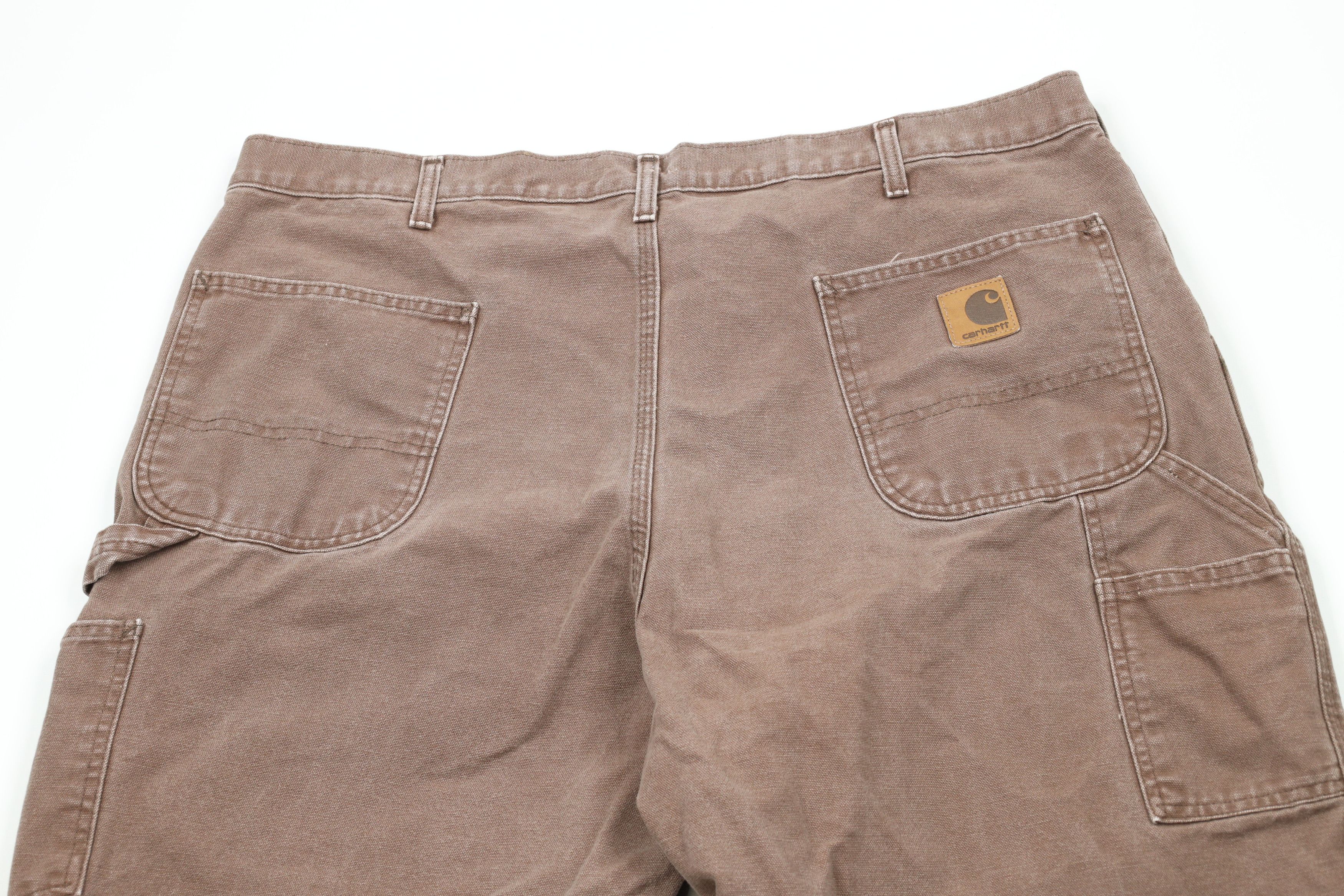 Carhartt × Vintage Vintage 90s Carhartt Wide Leg Canvas Dungaree Pants Brown Size US 40 / EU 56 - 10 Thumbnail