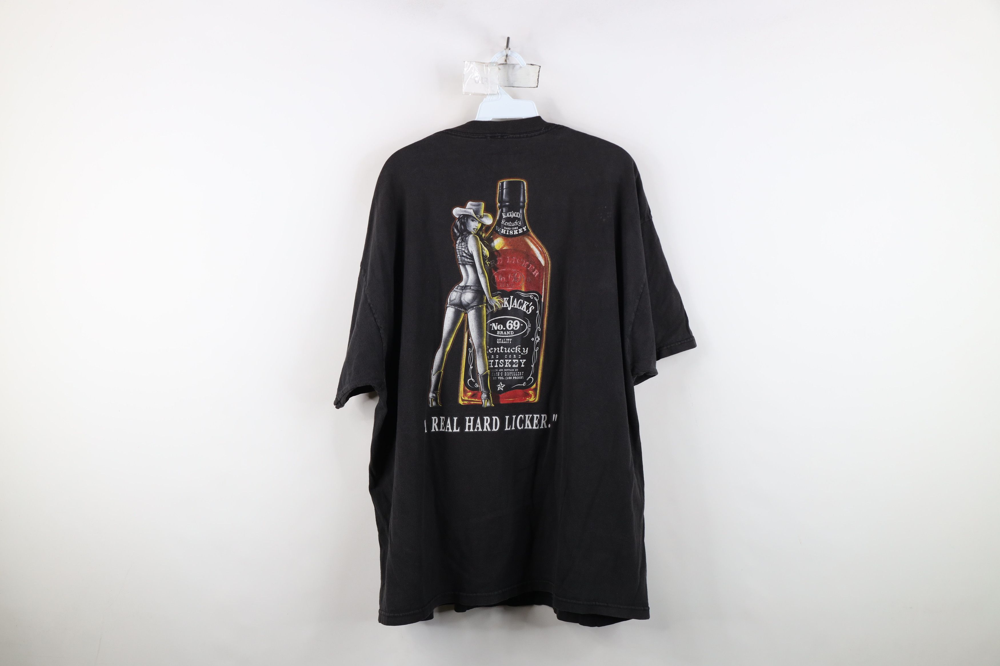 Vintage Vintage Y2K Streetwear Jacks 69 Whiskey Pinup Girl T-Shirt Size US XXL / EU 58 / 5 - 12 Thumbnail