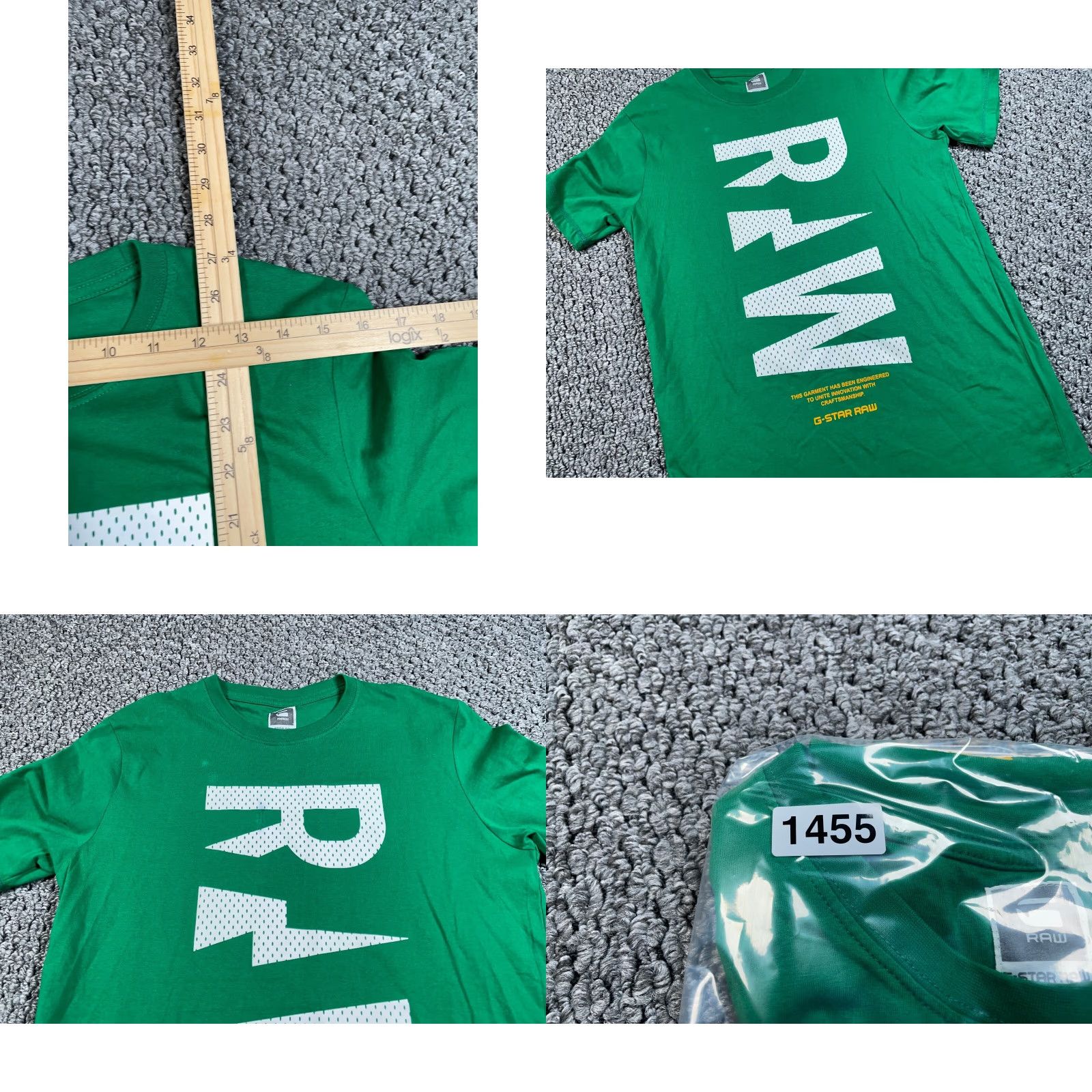 G-Star VINTAGE G-Star Raw Graphic Print T-Shirt Adult Medium Green Retro Mens Size US M / EU 48-50 / 2 - 8 Thumbnail