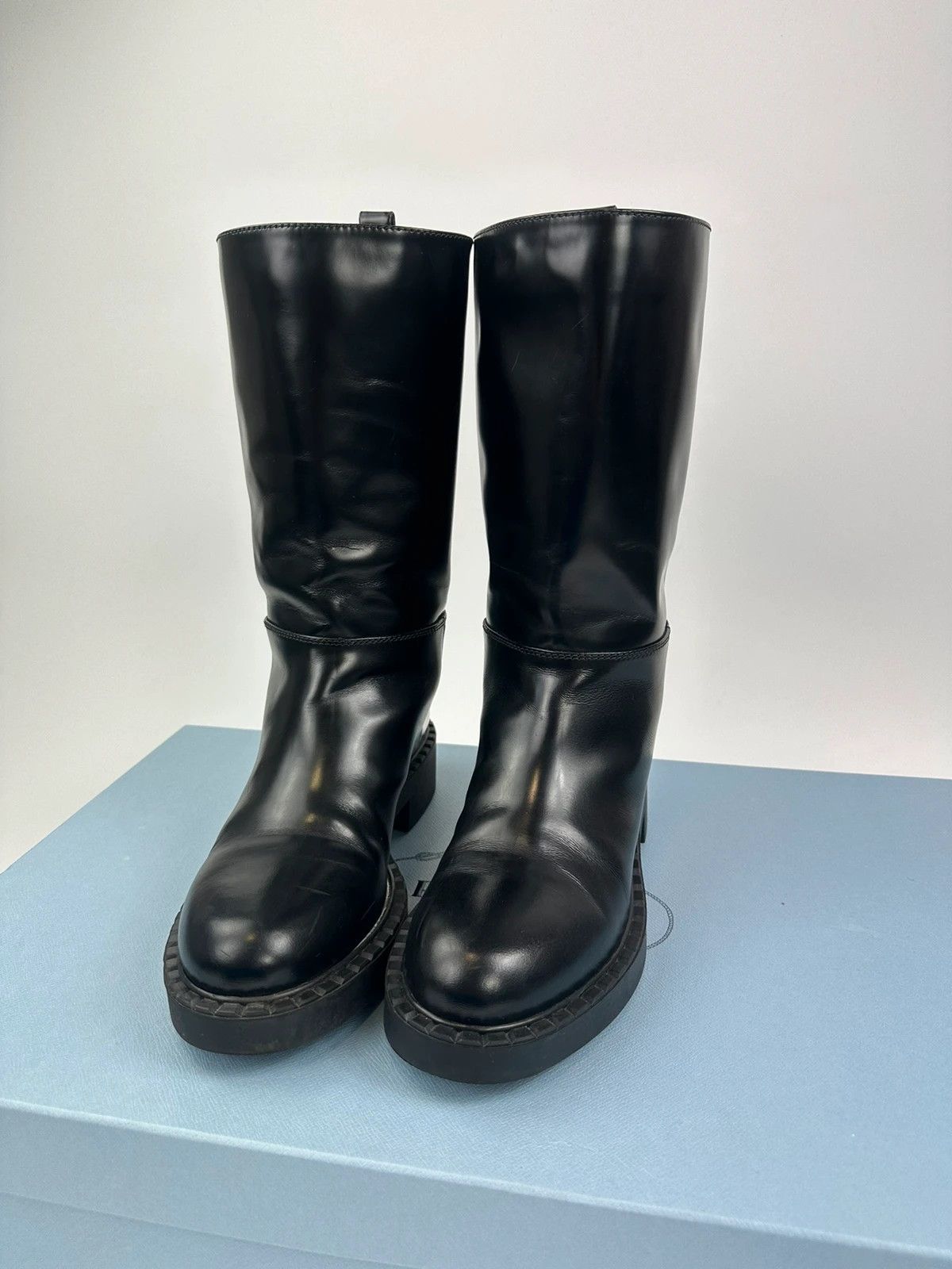 Prada Prada FW2021 Calf Leather Black Boots Vernis Patent Size US 8 / EU 41 - 15 Thumbnail