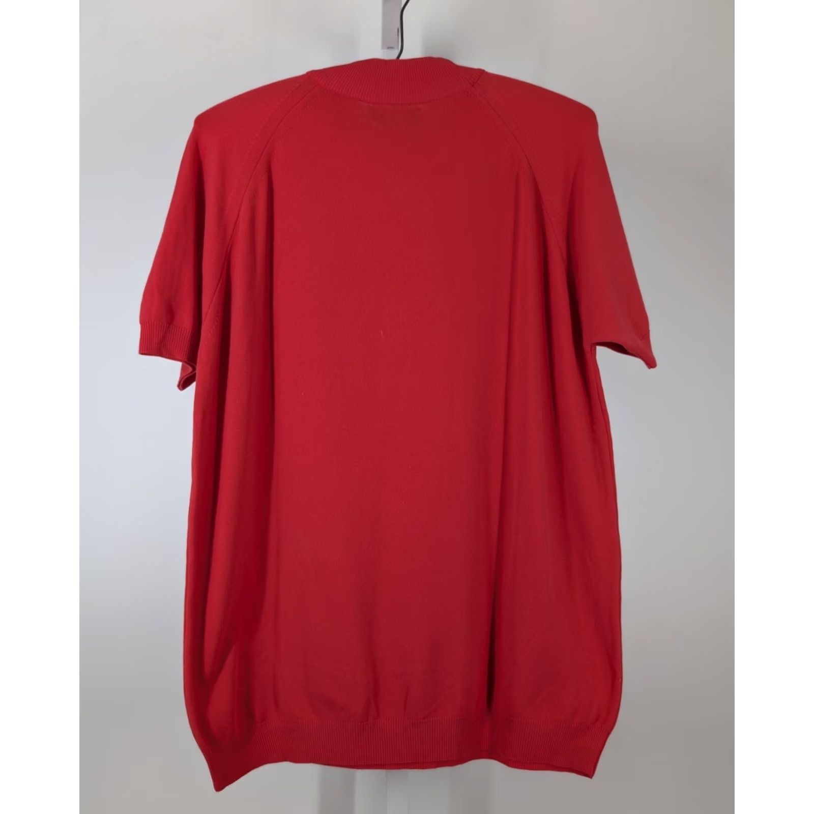 Vintage VINTAGE Leonardo Strassi Knit Mock Neck T Shirt Sweater Red 60s 70s Mod USA L Mens Size US L / EU 52-54 / 3 - 3 Thumbnail