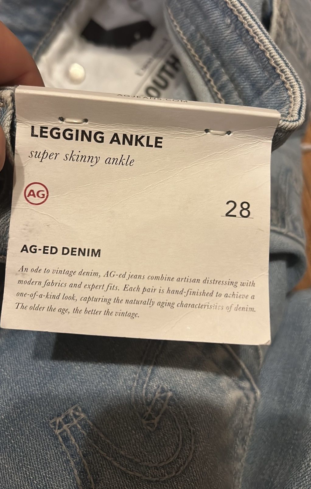 AG Adriano Goldschmied AG Jeans Ripped Legging Ankle Jeans 27 Years Coexist so 28 Size 28" / US 6 / IT 42 - 5 Thumbnail