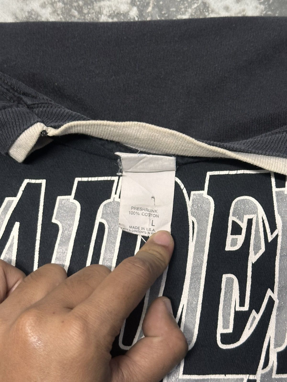 NFL × Vintage Vintage 90s Raiders T-Shirt Oakland Raiders NFL Tee Size US XL / EU 56 / 4 - 6 Thumbnail