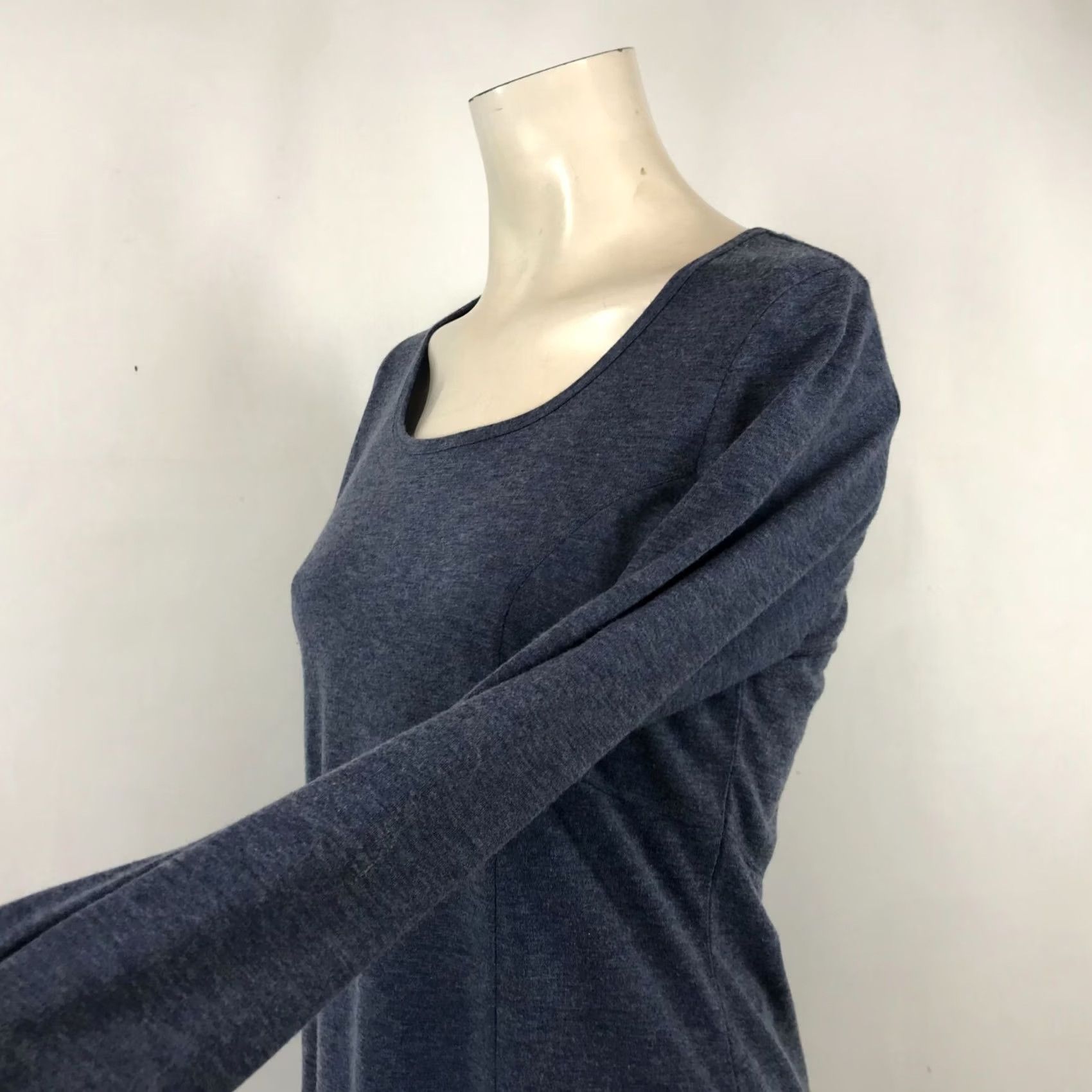 Prana PRANA WOMEN'S S DRESS BLUE LONG SLEEVE ROUND NECK PULL-OVER SHORT DRESS Size S / US 4 / IT 40 - 3 Thumbnail