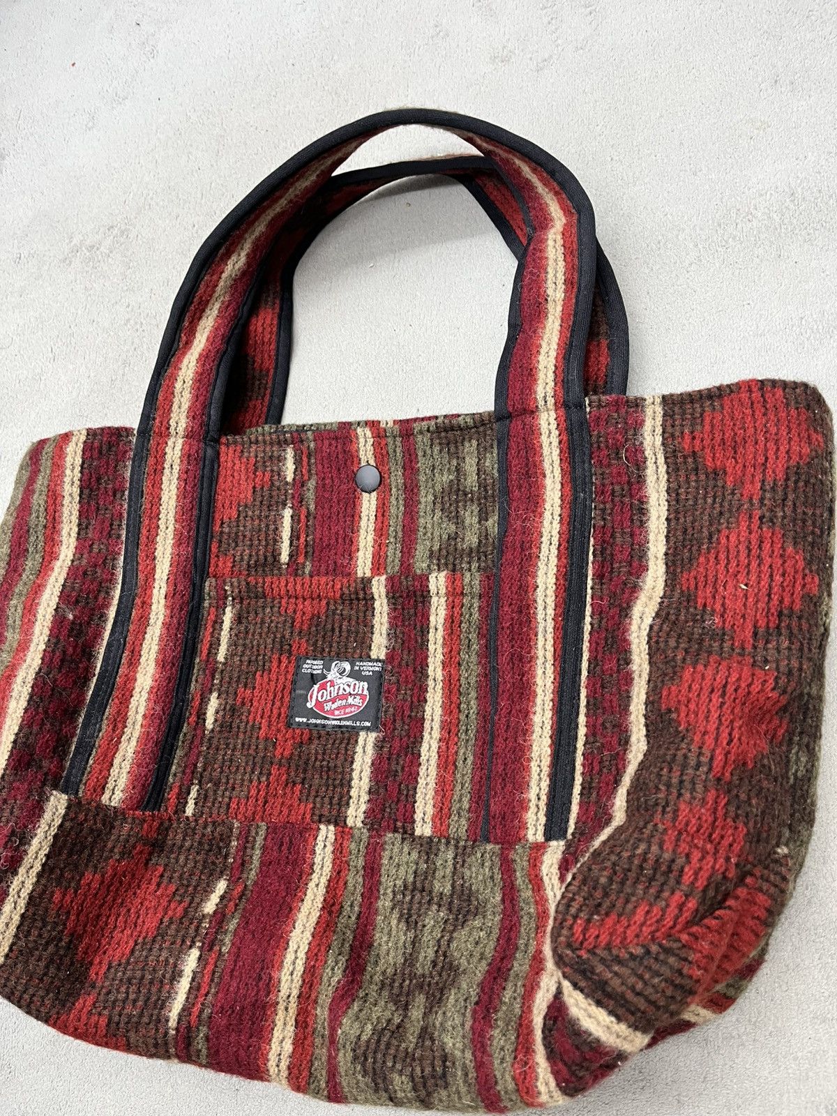 Johnson Woolen Mills ARCHIVE🔥JOHNSON WOOLEN MILLS CHECK TOTE BAG Size ONE SIZE - 3 Thumbnail