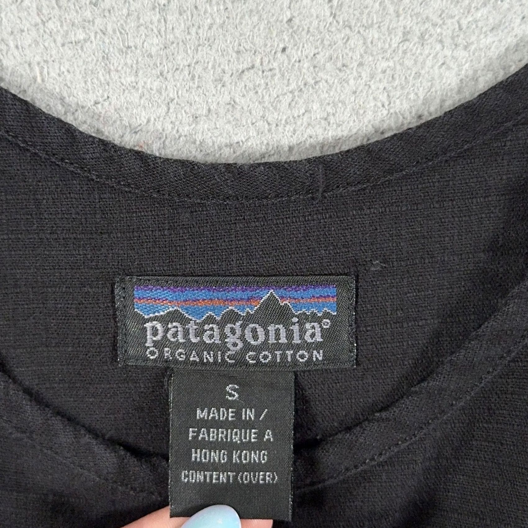 Patagonia VINTAGE 90s Patagonia Dress Womens Small Black Organic Cotton Tank Pockets Size S / US 4 / IT 40 - 3 Thumbnail
