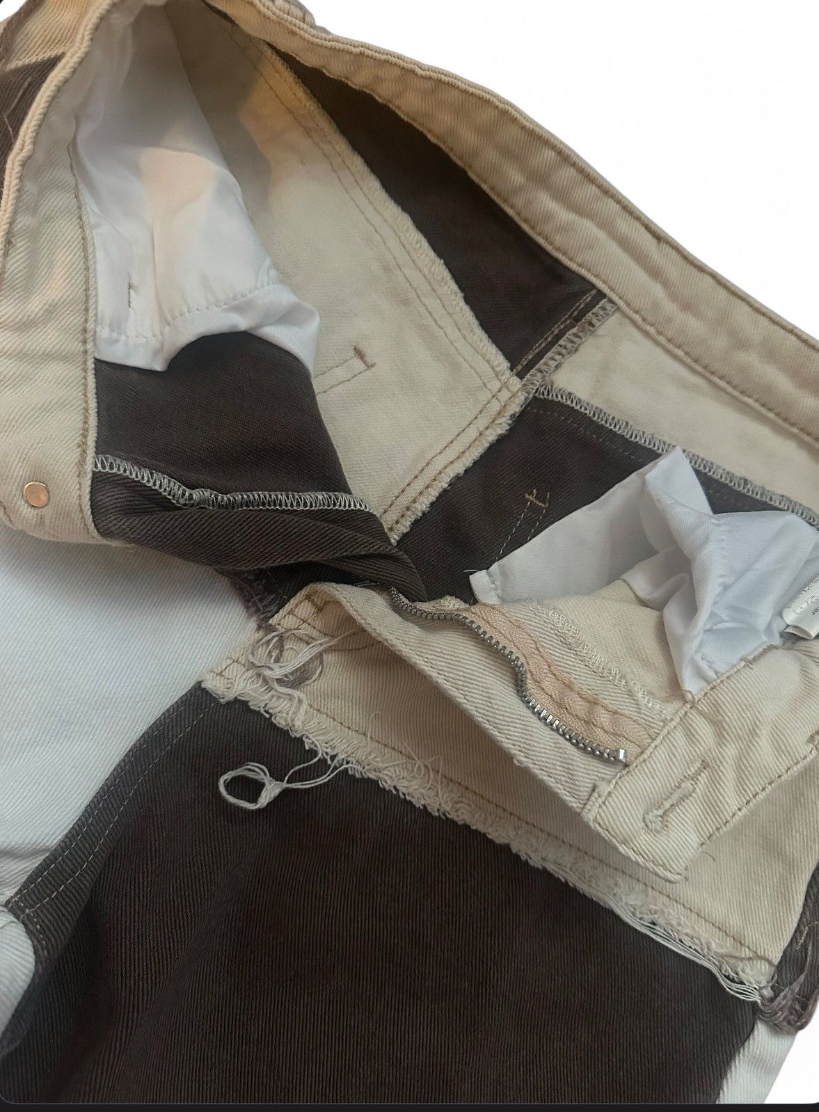 Vintage Vintage Patchwork Cargo Pants – Earth Tones – Unisex Size 29" - 2 Thumbnail