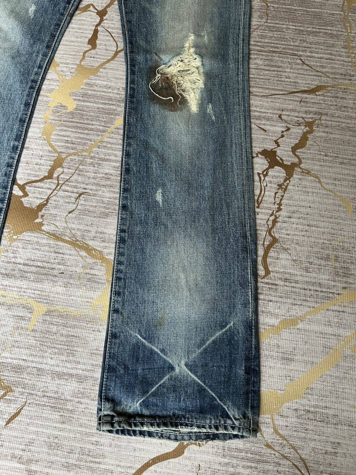 CIVARIZE FLARE Cavari A Studded Pocket Claw Marks Distressed Denim Size US 32 / EU 48 - 7 Thumbnail